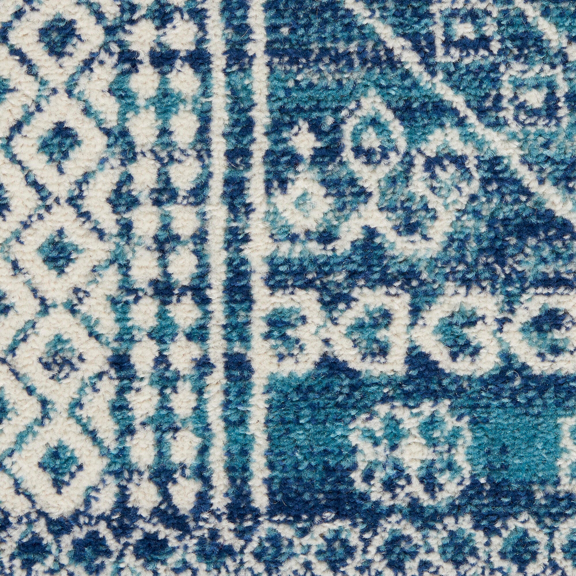 Nourison Nourison Passion 6'7" x 9'6" Navy Blue Bohemian Indoor Rug, Navy Blue, large