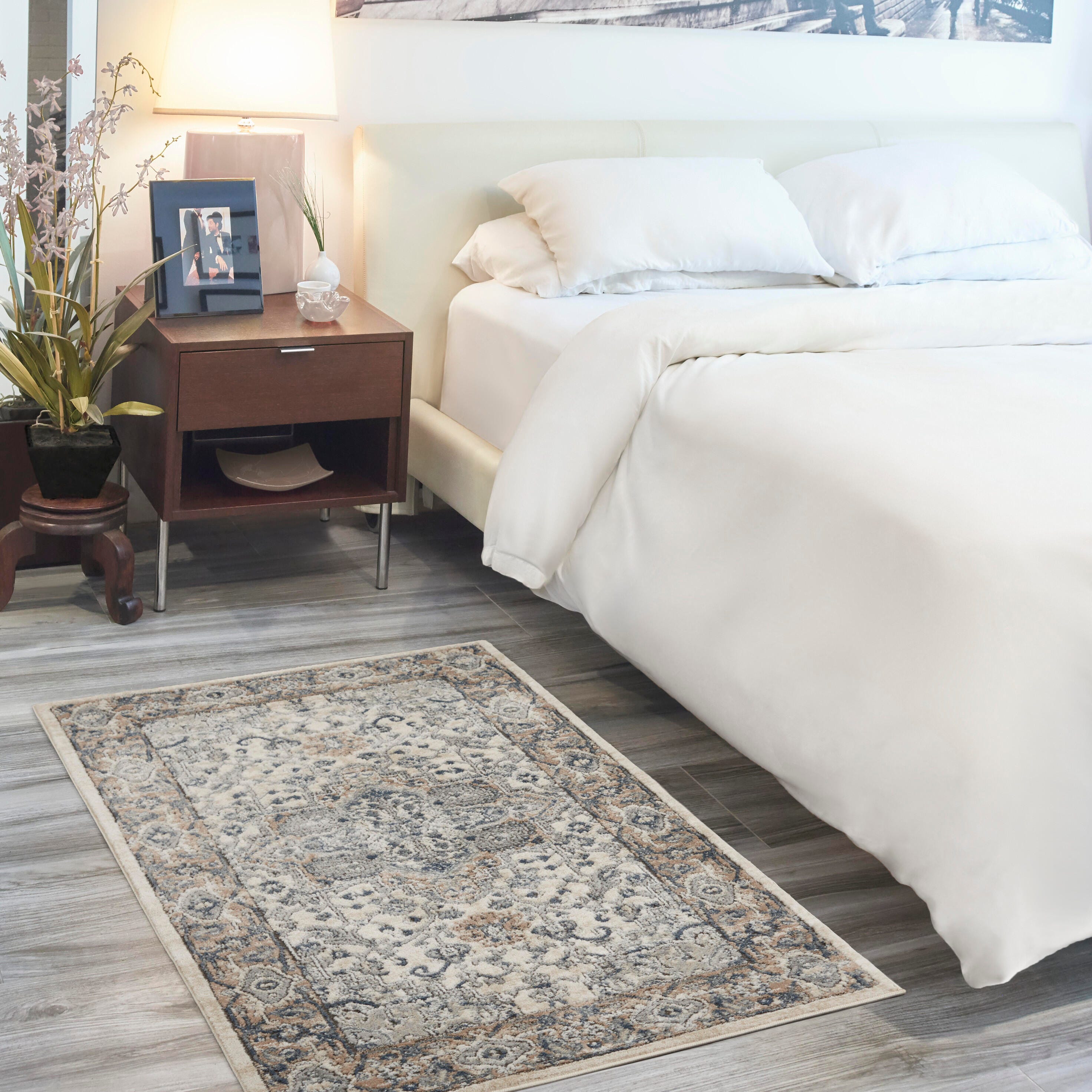 Nourison Nourison Quarry 3' x 5' Ivory/Grey Farmhouse Indoor Rug, Ivory/Gray, rollover