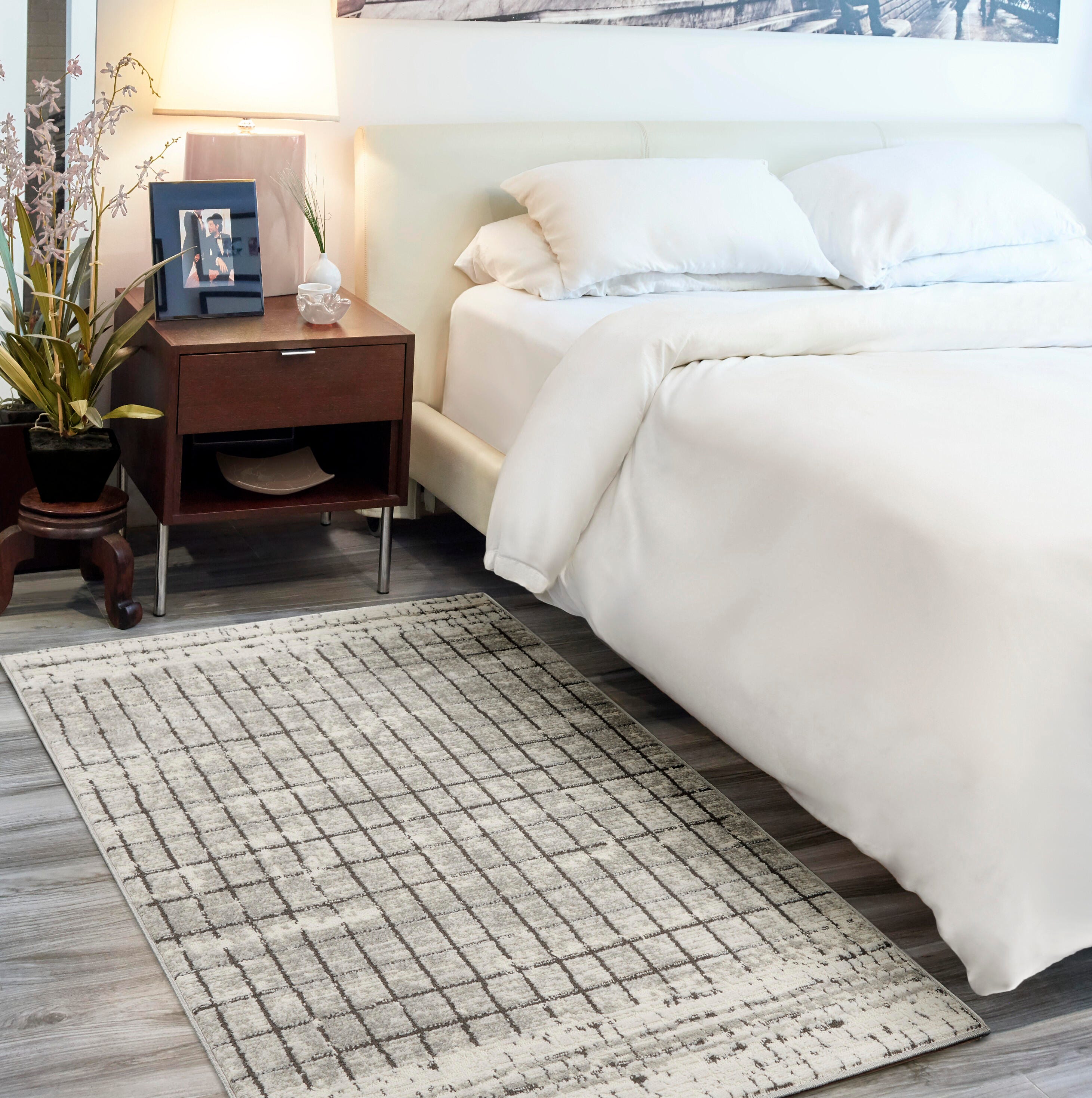Nourison Nourison Quarry 3' x 5' Ivory/Grey Contemporary Indoor Rug, Ivory/Gray, rollover