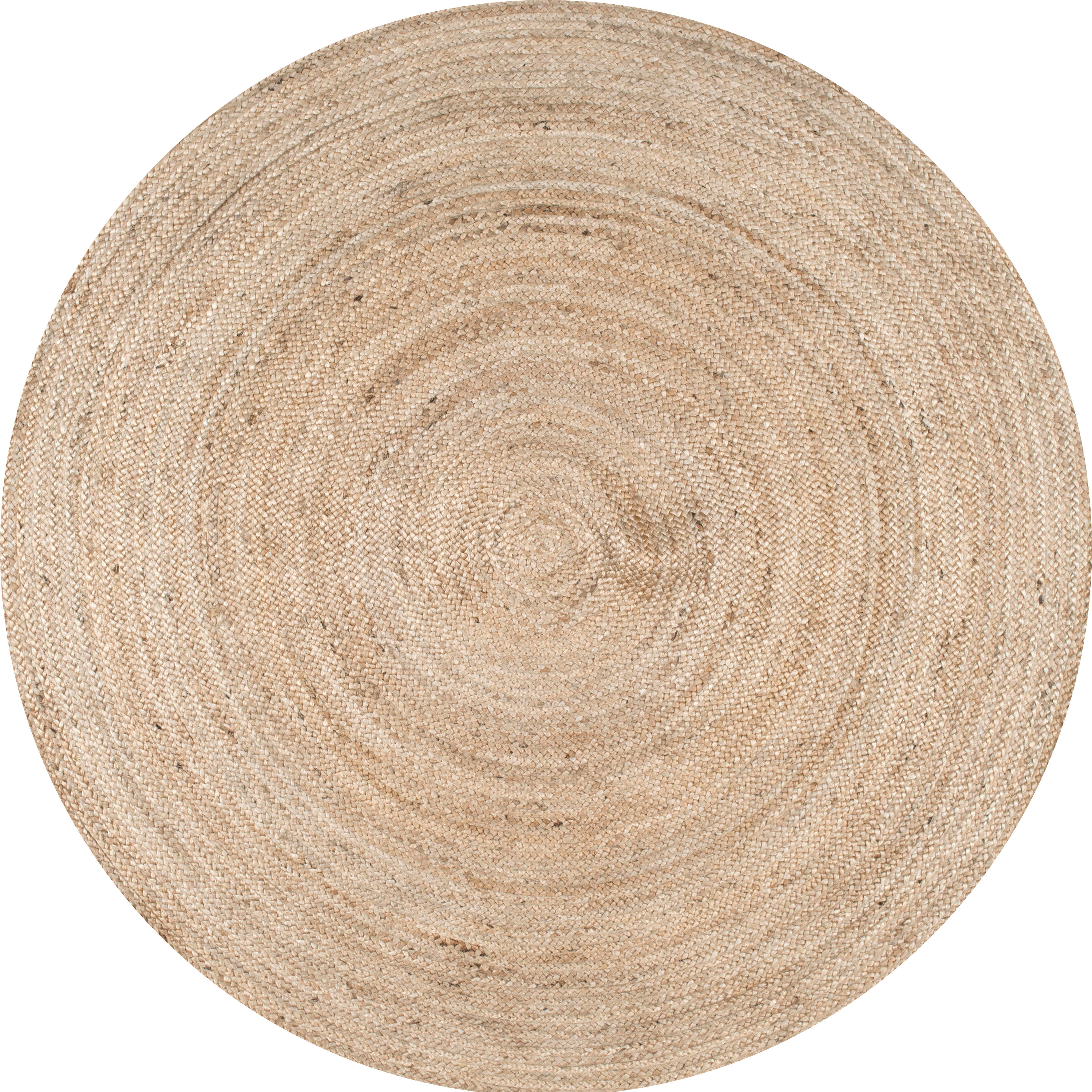 nuLOOM Hand Woven Rigo Jute 3' x 3' Rug, Natural, large