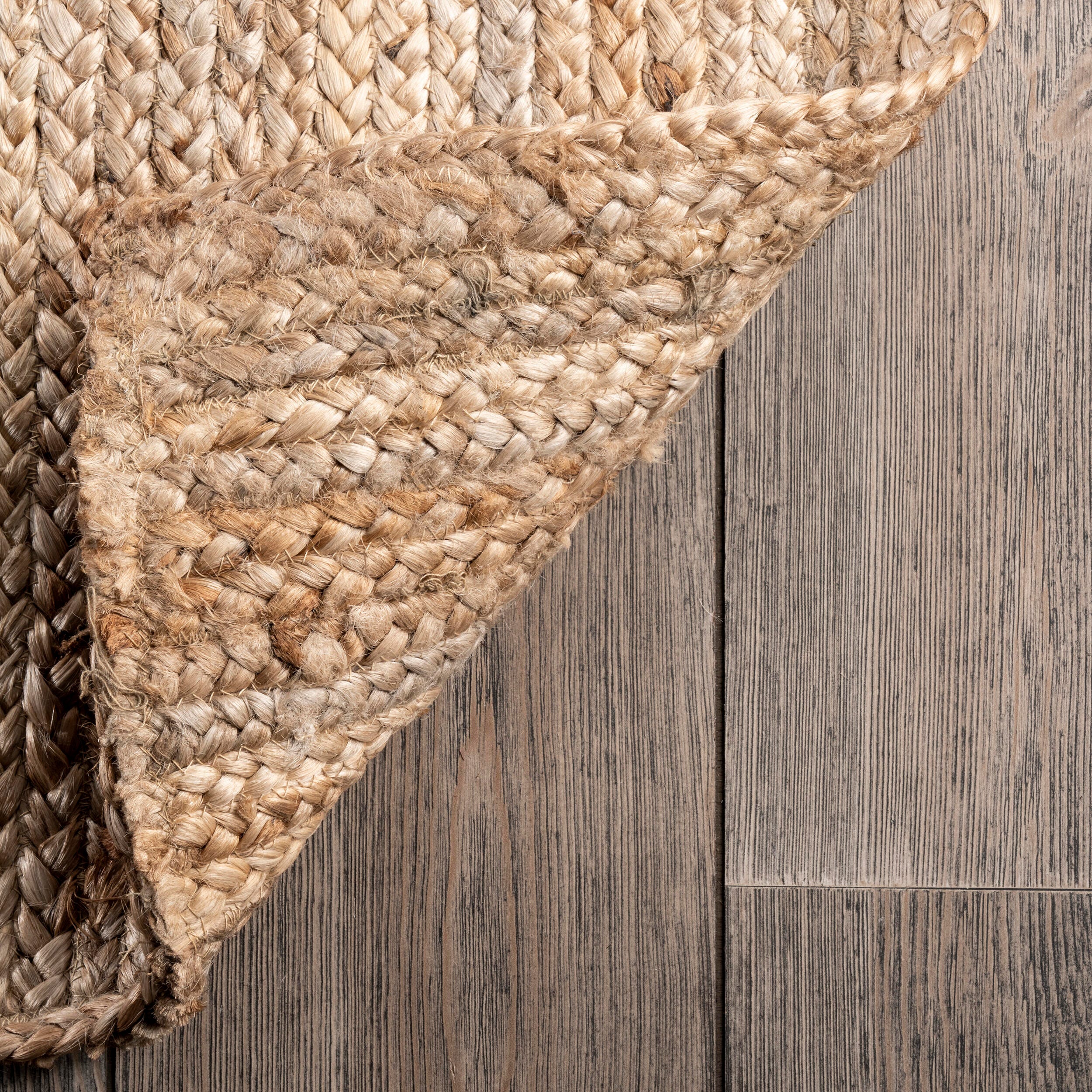 nuLOOM Hand Woven Rigo Jute 3' x 3' Rug, Natural, large