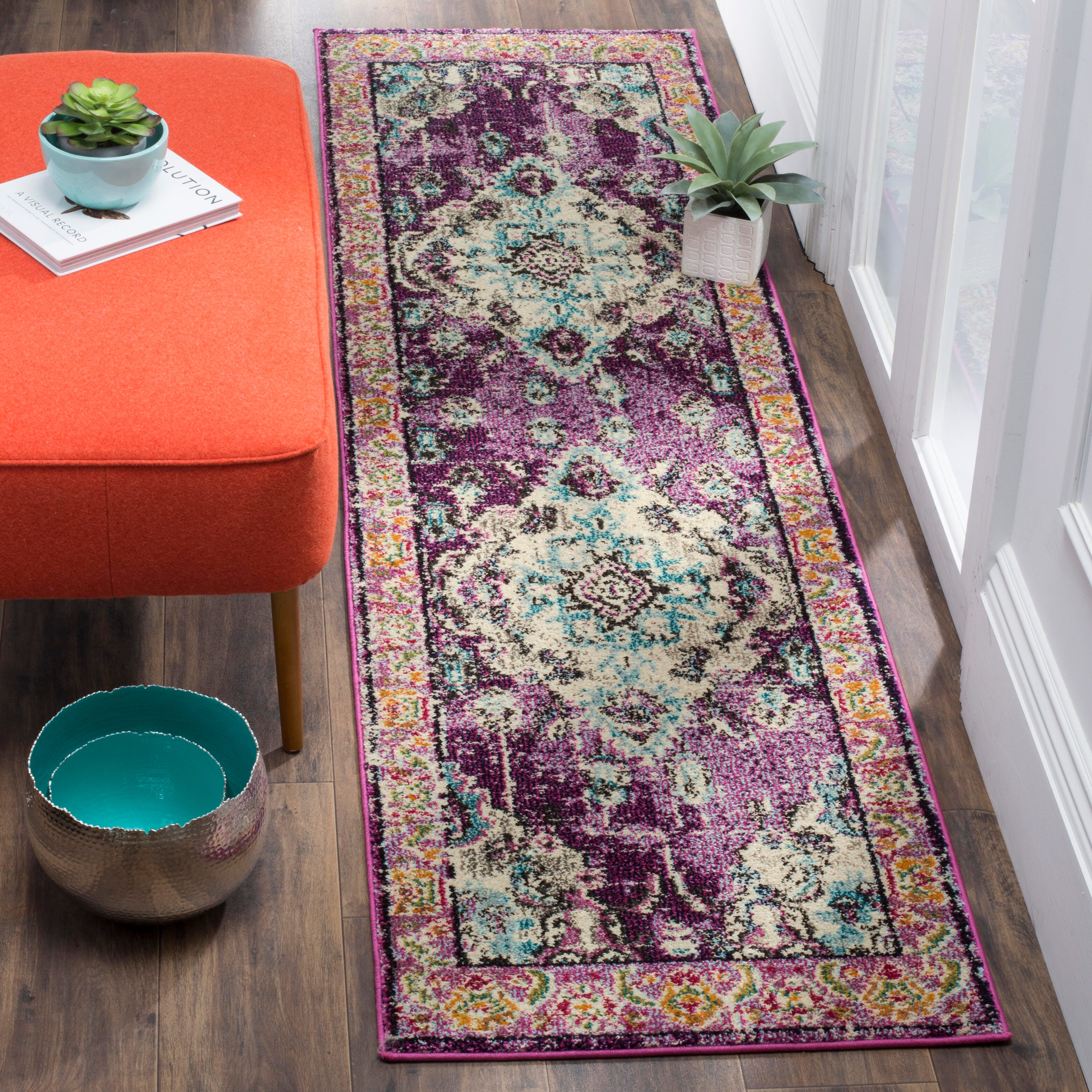 Safavieh Monaco Monaco 2'2" x 6' Runner, Purple, large
