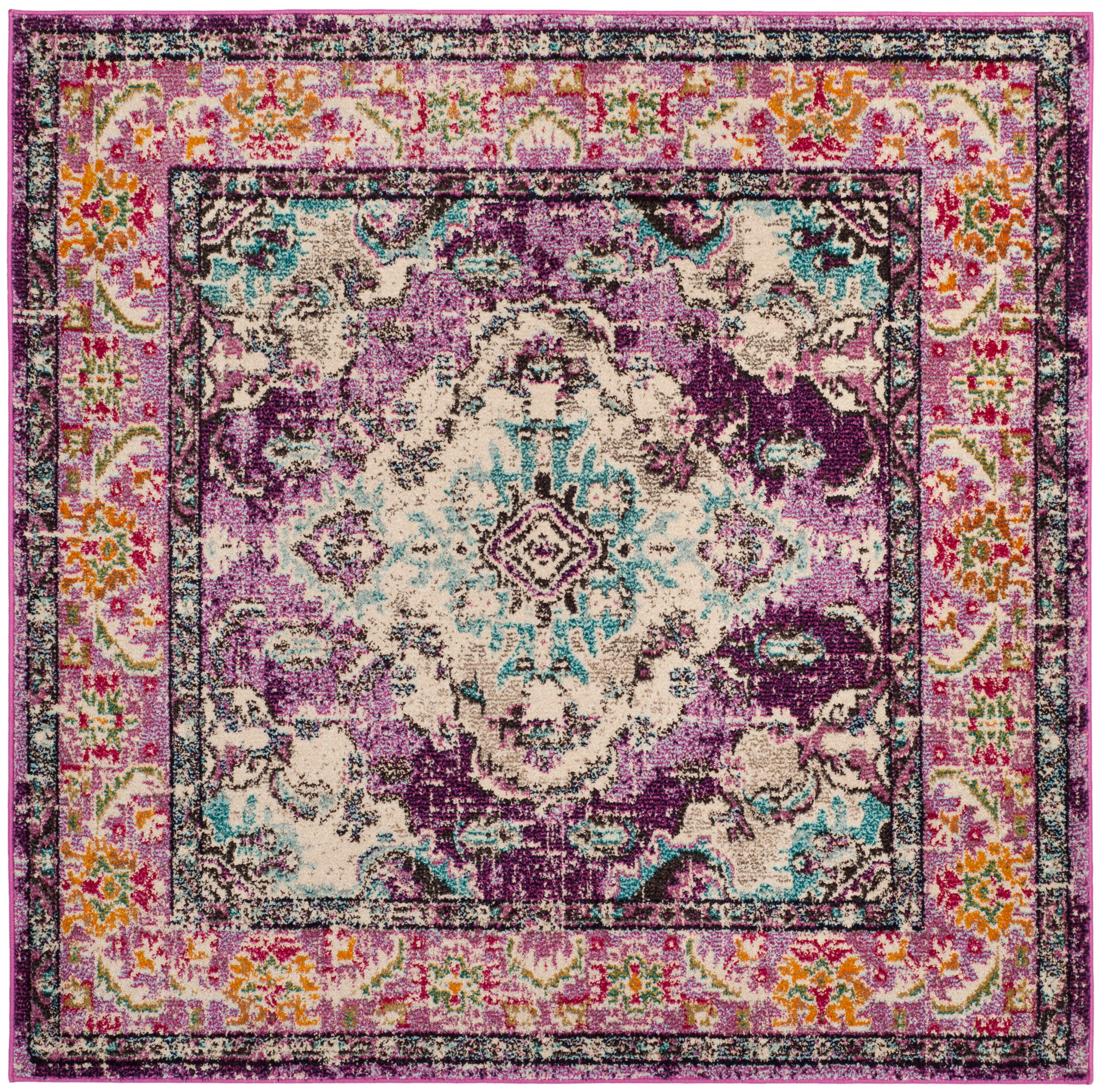 Safavieh Monaco Monaco 5' x 5' Square Accent Rug, Purple, rollover