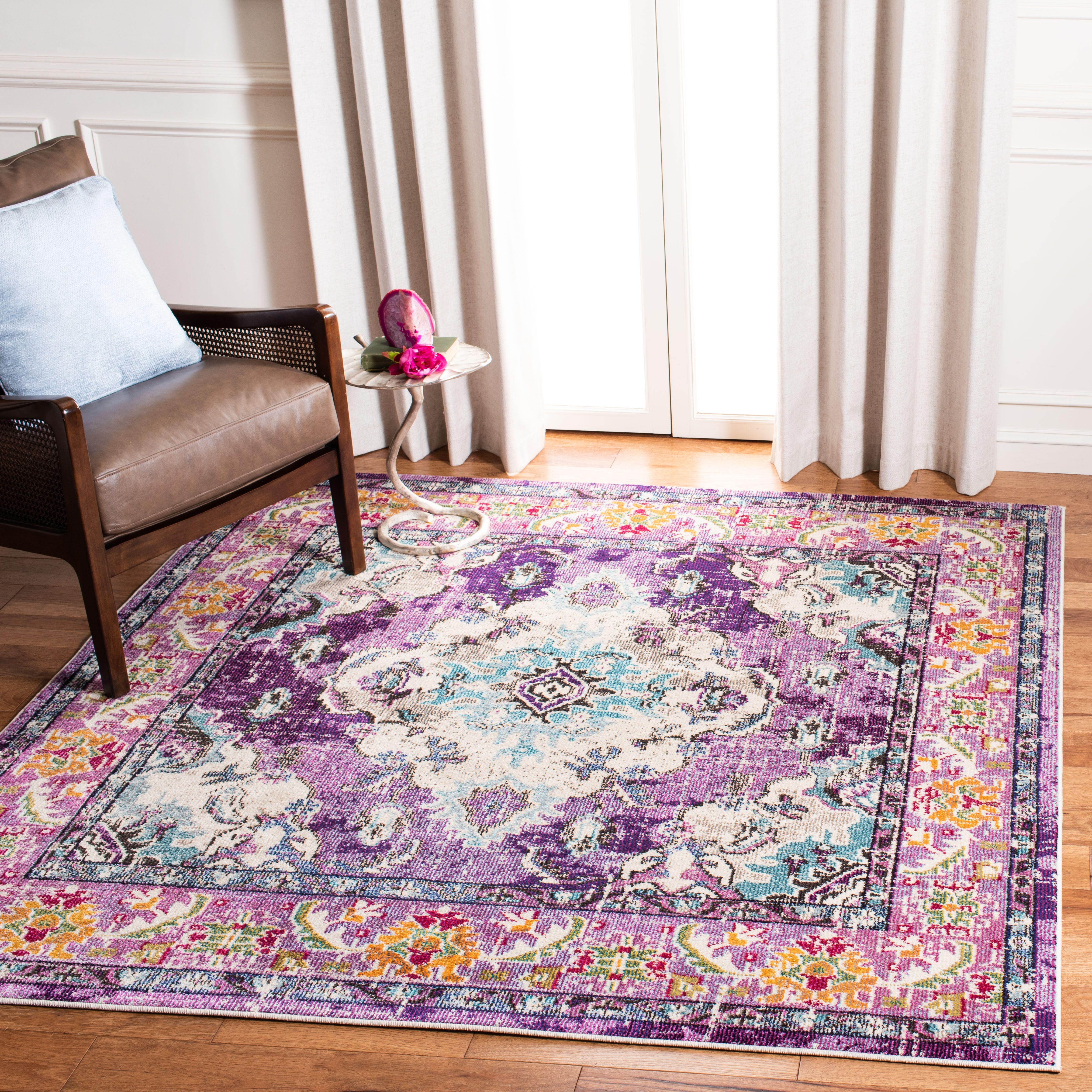 Safavieh Monaco Monaco 6'7" x 6'7" Square Area Rug, Purple, large