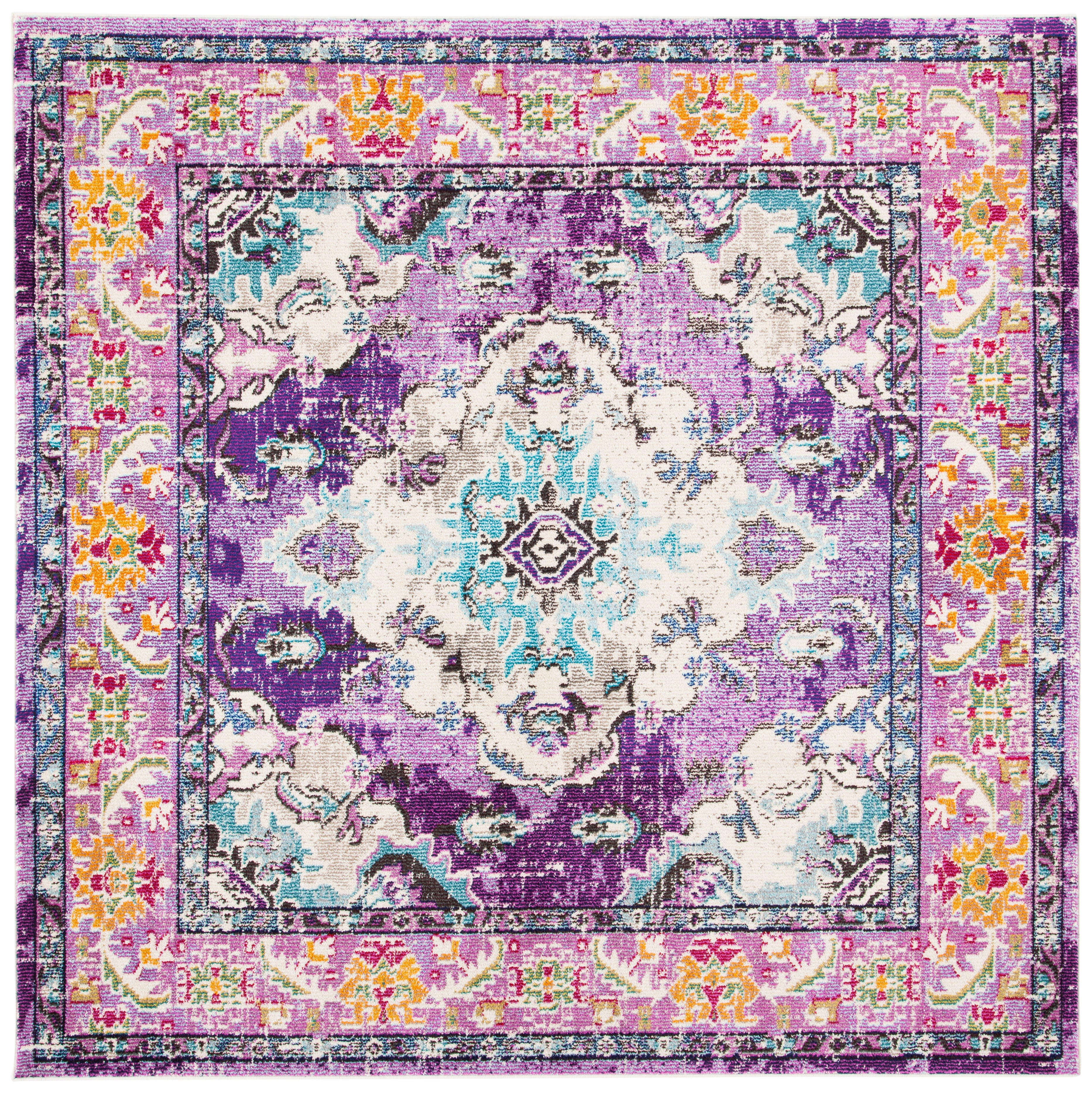 Safavieh Monaco Monaco 6'7" x 6'7" Square Area Rug, Purple, large