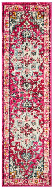 Safavieh Monaco 2'2" x 8' Runner, Fuchsia/Light Blue