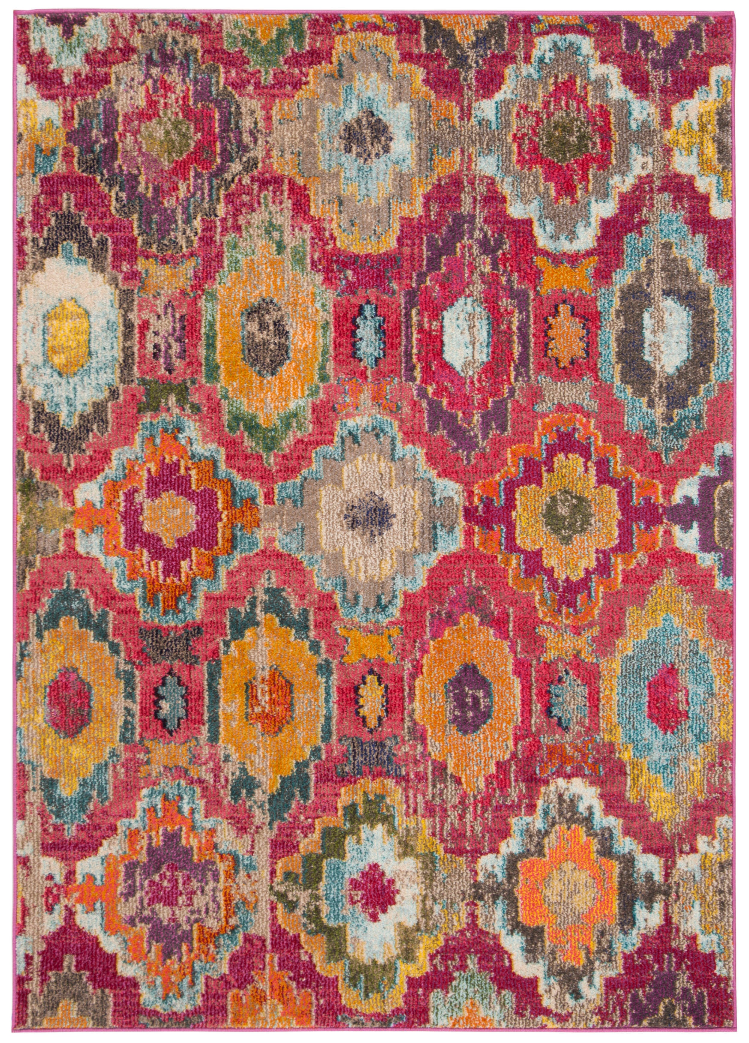 Safavieh Monaco 4' x 5'7" Accent Rug, Red/Blue, large