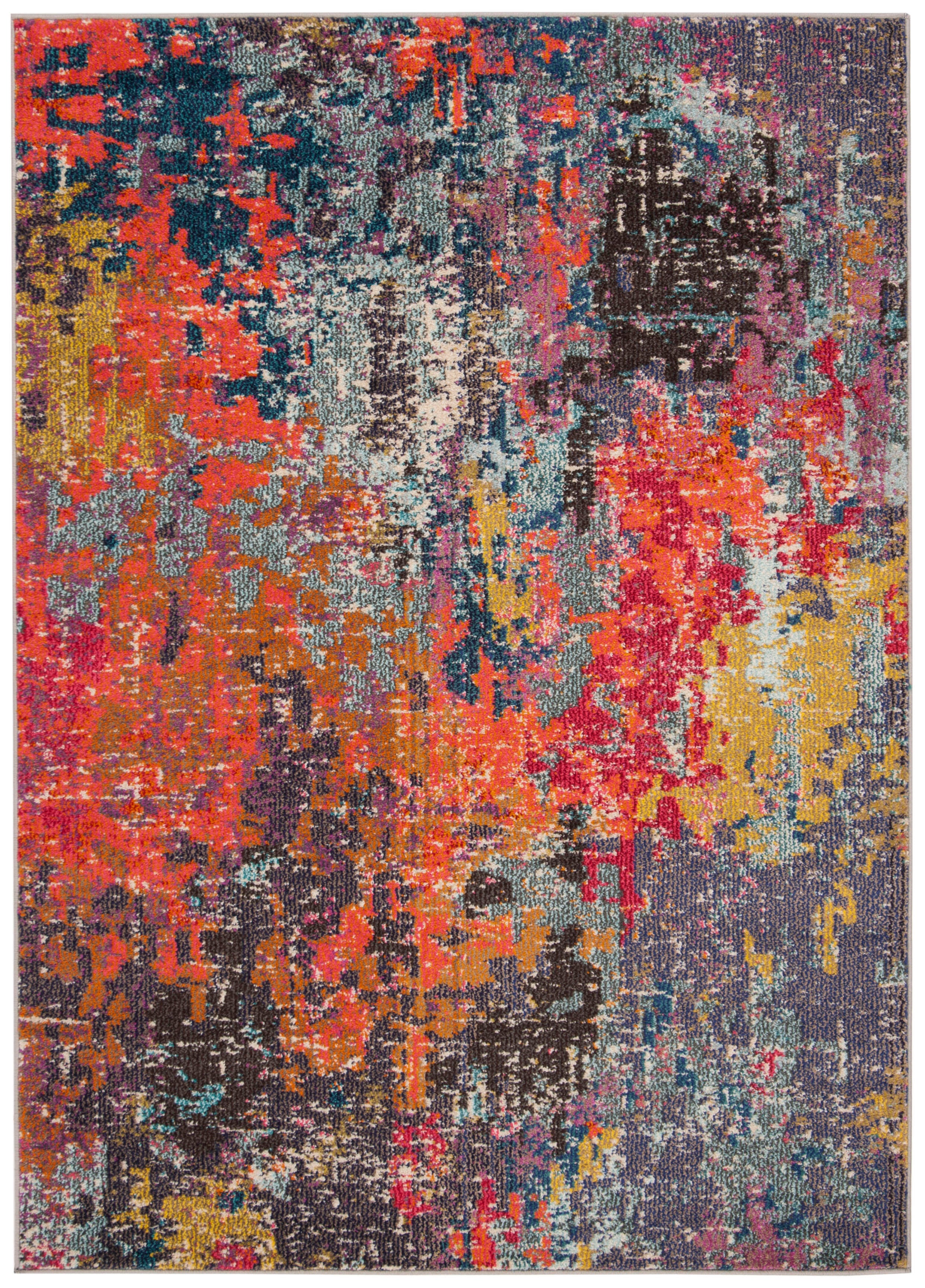 Safavieh Monaco 4' x 5'7" Accent Rug, Blue/Orange, rollover
