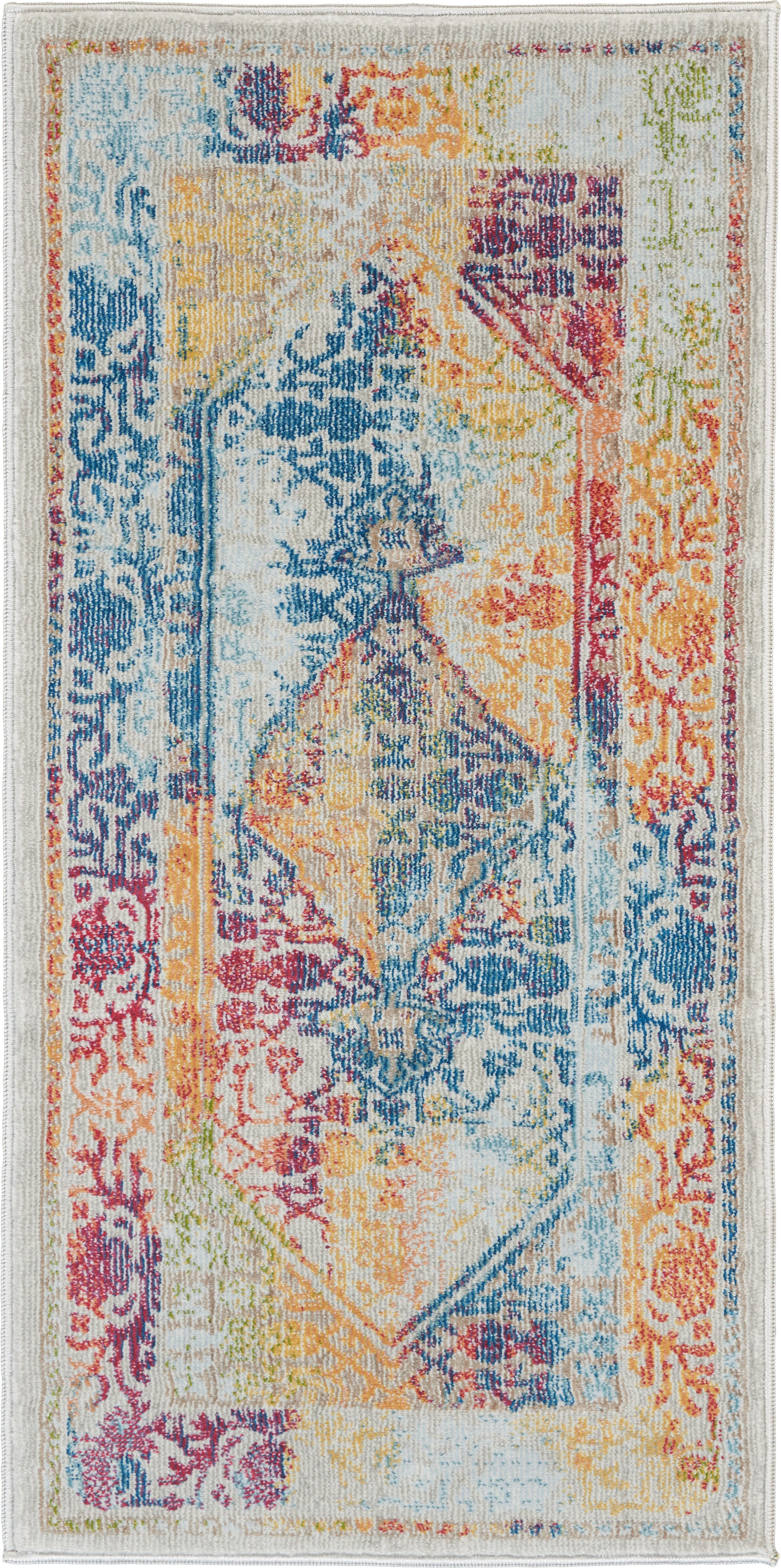 Nourison Home Nourison Ankara Global 2' x 4' Ivory/Multicolor Bohemian Indoor Rug, , large