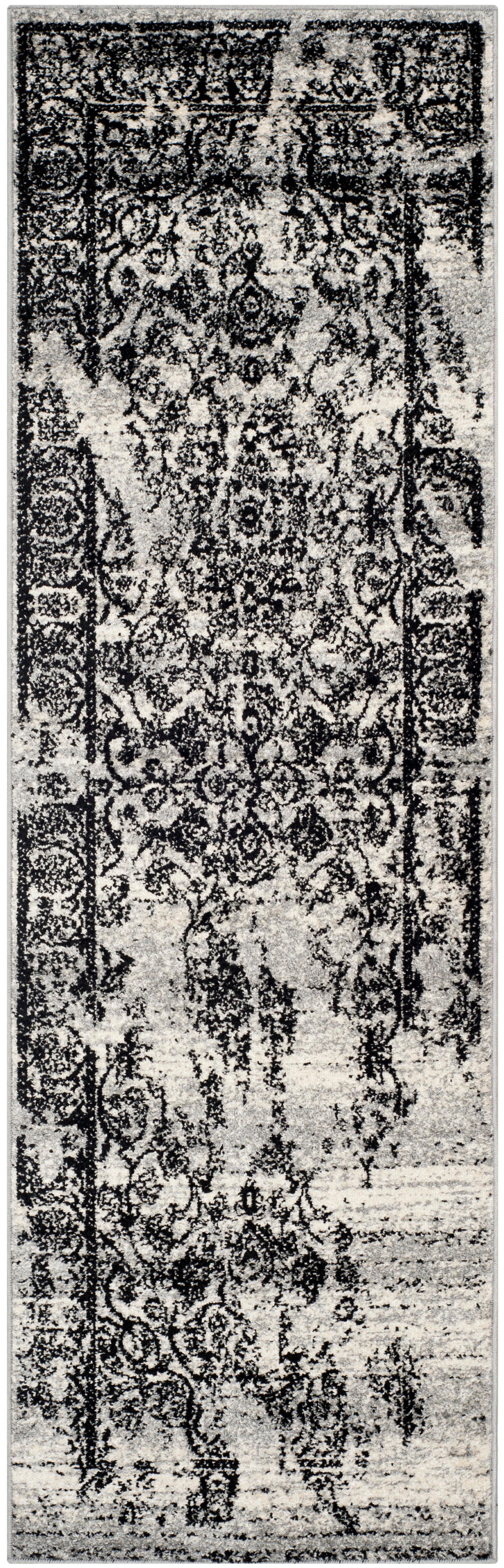 Safavieh Adirondack Adirondack 2' 6" x 6' Runner, Silver/Black, large