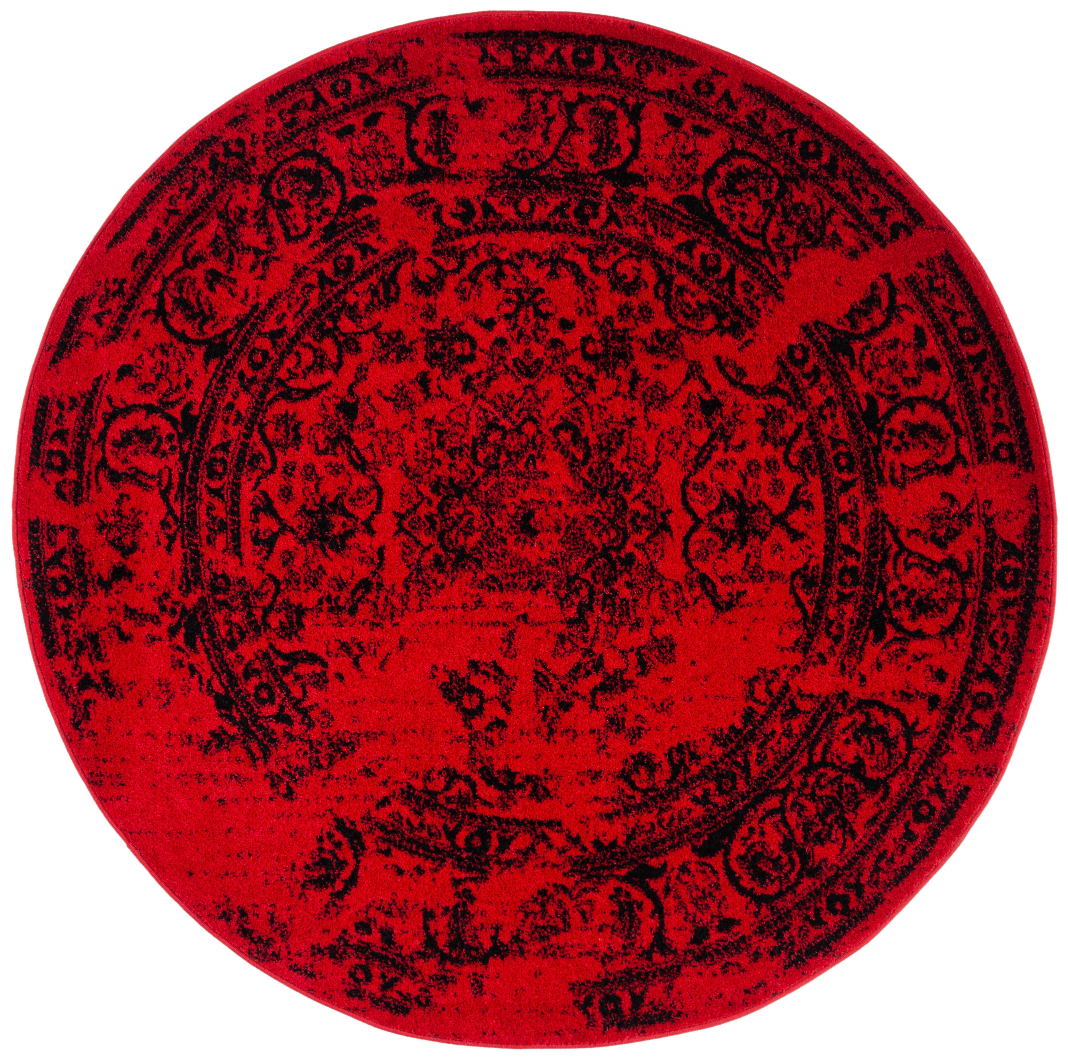 Safavieh Adirondack 6' x 6' Round Area Rug, Red/Black, large