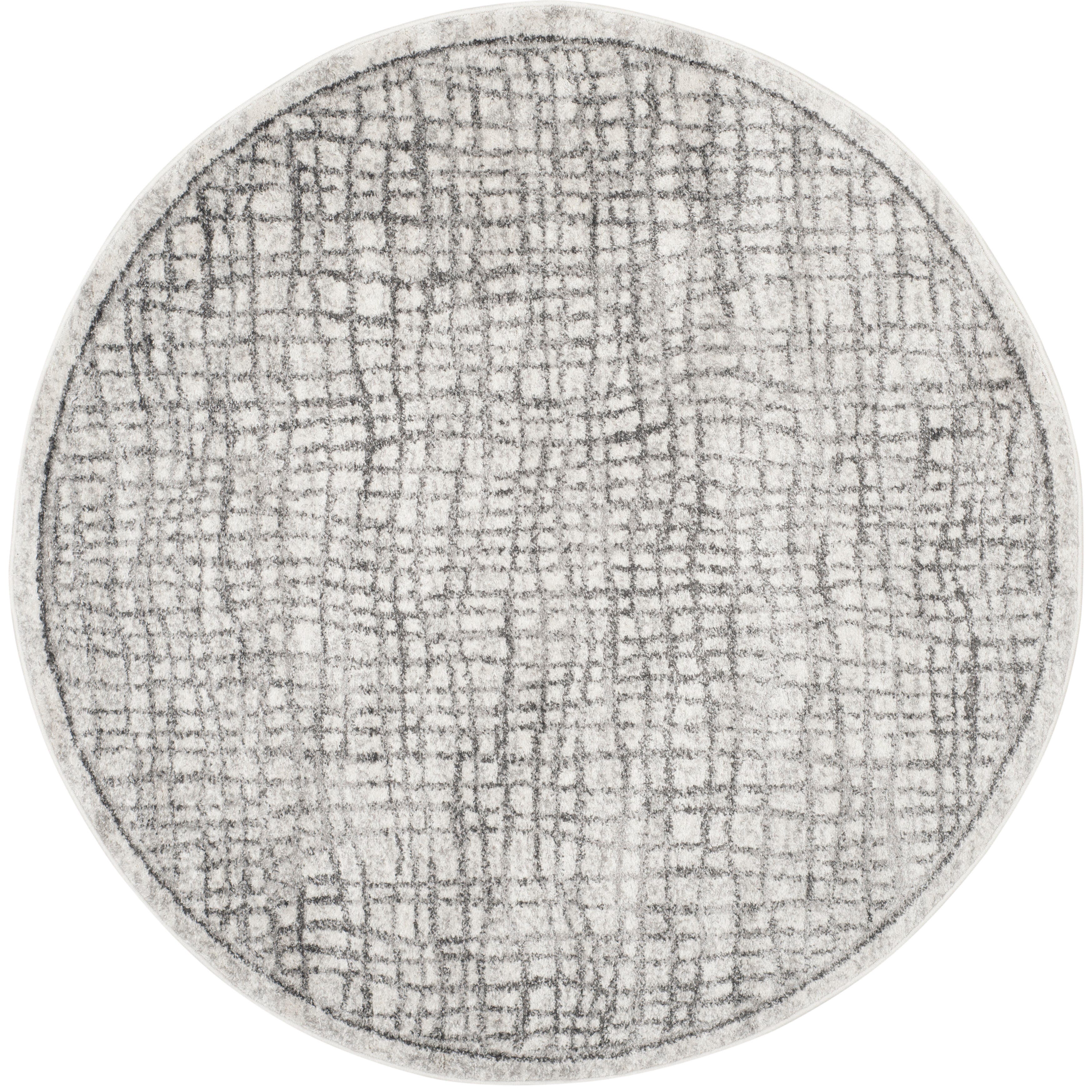 Safavieh Adirondack Adirondack 4' x 4' Round Area Rug, Silver/Ivory, large