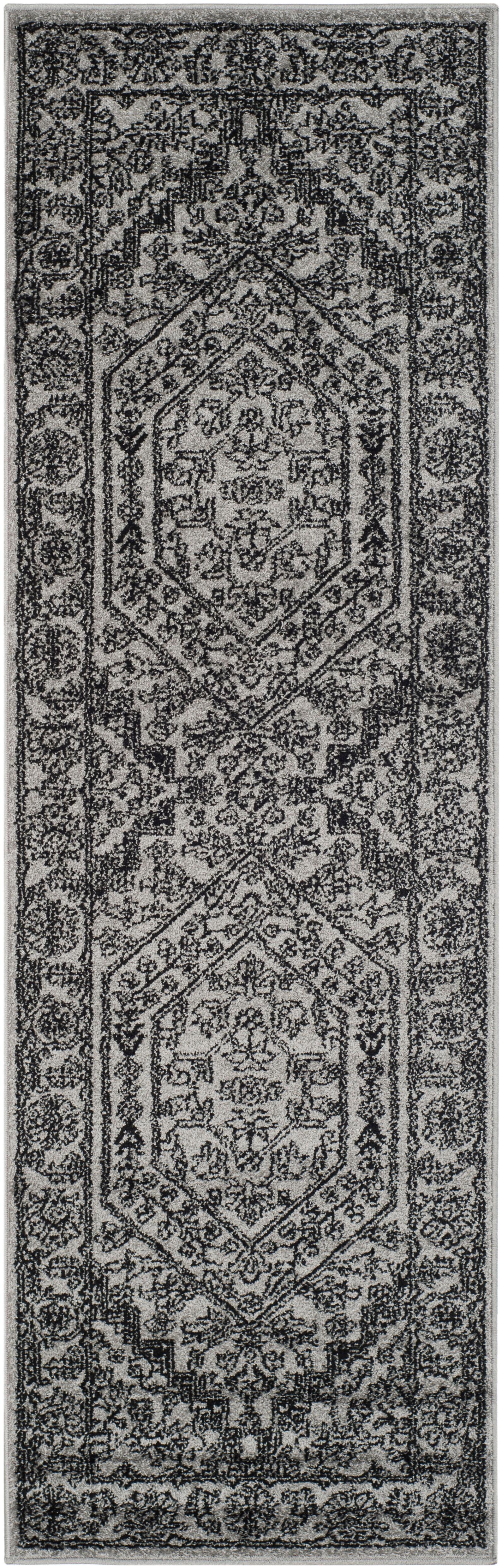 Safavieh Adirondack 2' 6" x 16' Runner, Silver/Black, large