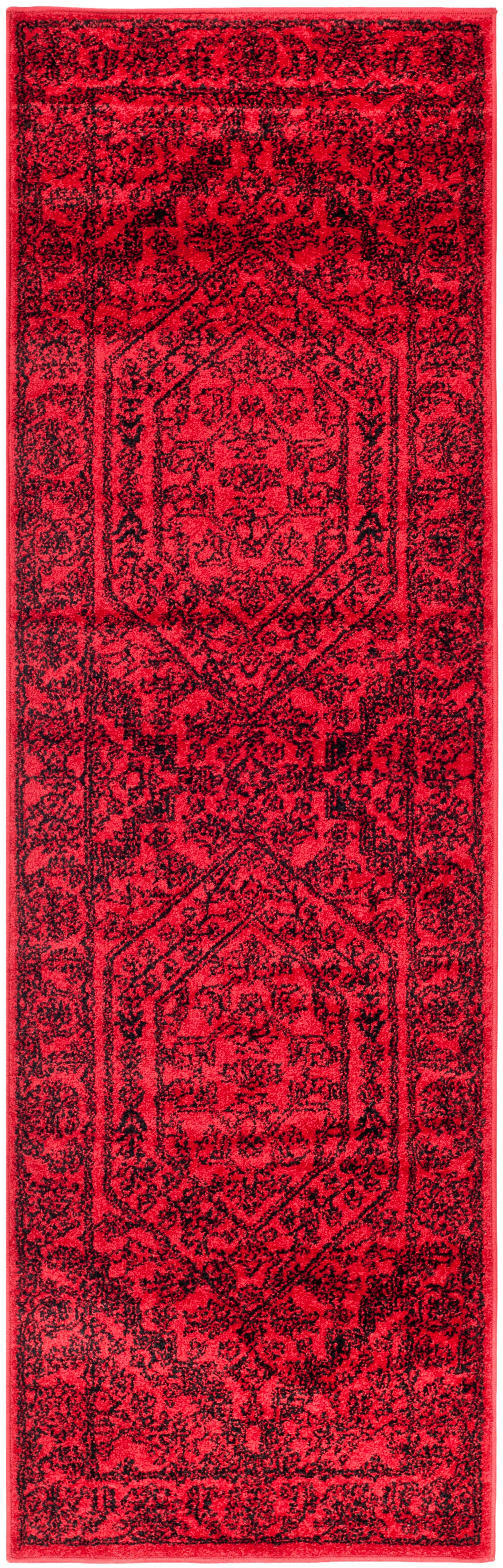 Safavieh Adirondack 2' 6" x 6' Runner, Red/Black, large