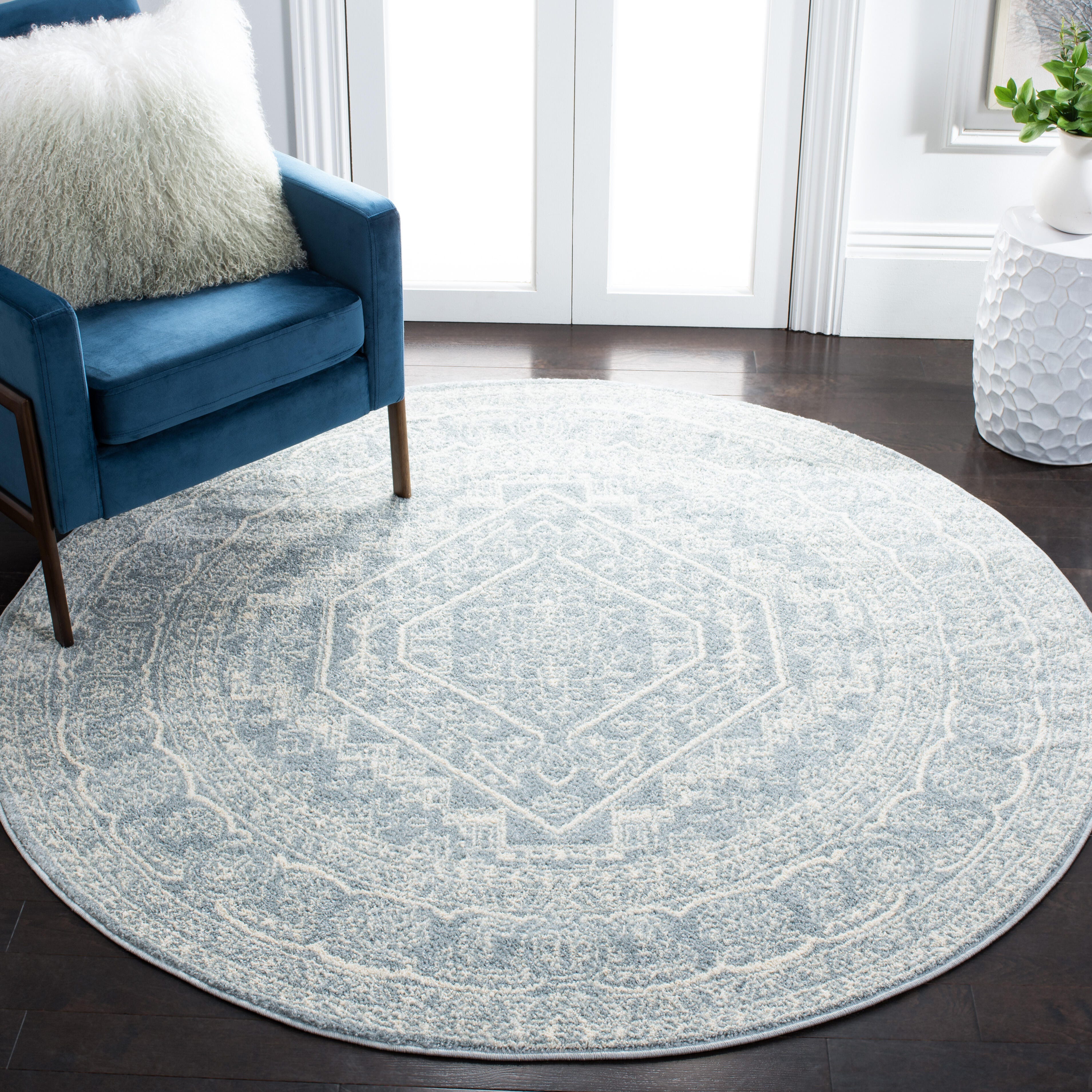 Safavieh Adirondack 6' x 6' Round Area Rug, Slate/Ivory, rollover