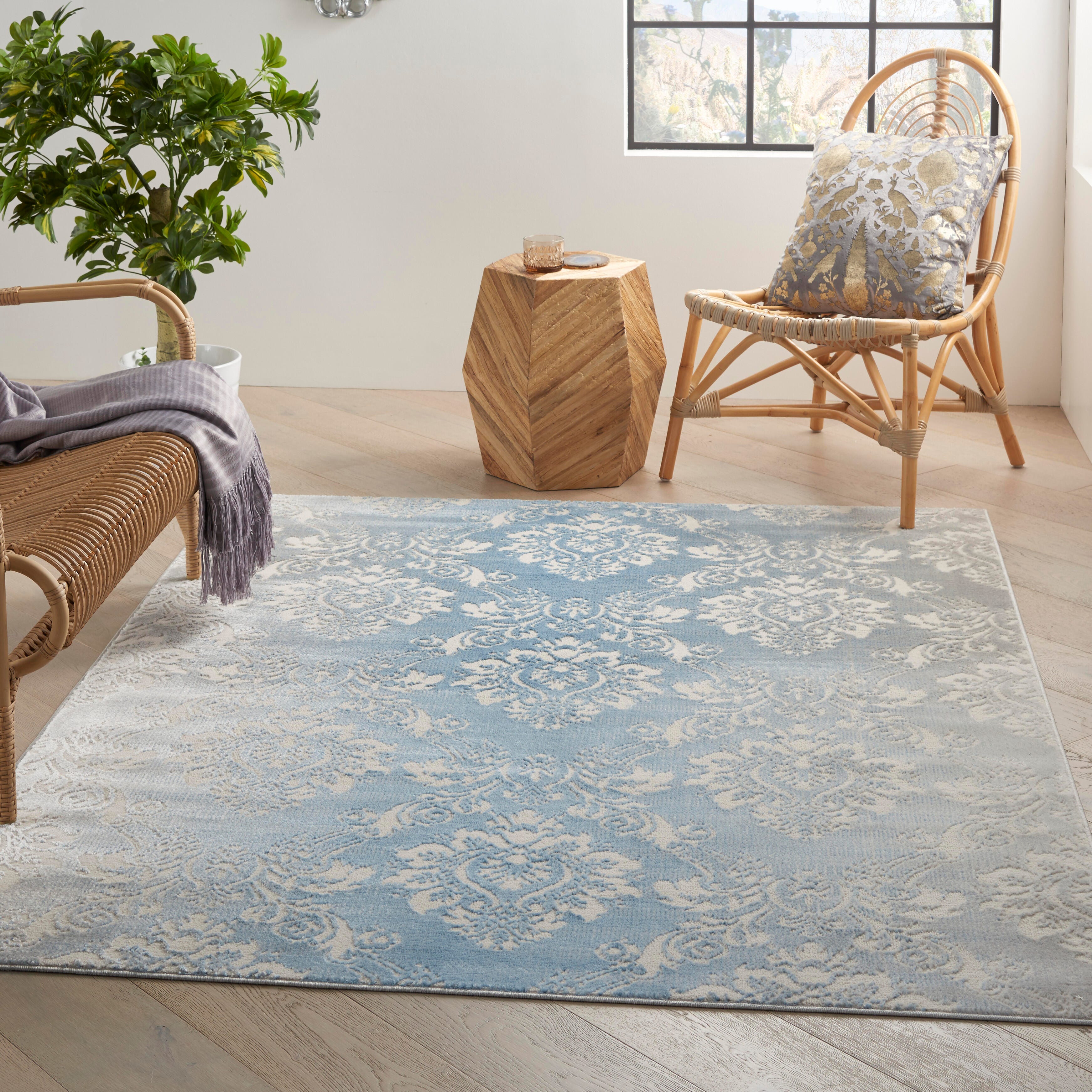 Nourison Nourison Elation 5'3" x 7'3" Ivory Mocha Vintage Indoor Rug, Cream, rollover
