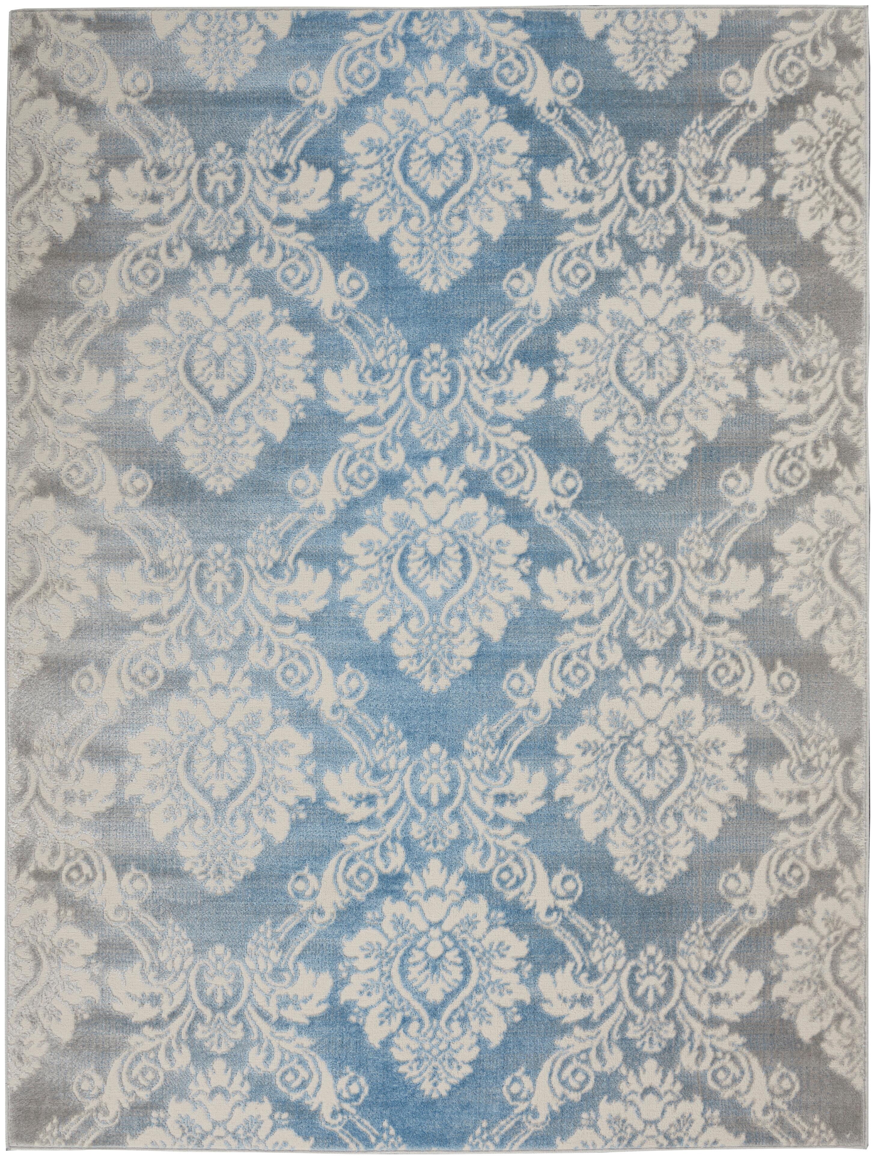 Nourison Nourison Elation 5'3" x 7'3" Ivory Mocha Vintage Indoor Rug, Cream, large