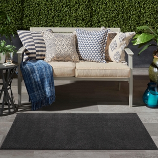 Nourison Home Nourison Nourison Essentials 3' x 5' Black Outdoor Indoor/Outdoor Rug, Black, rollover