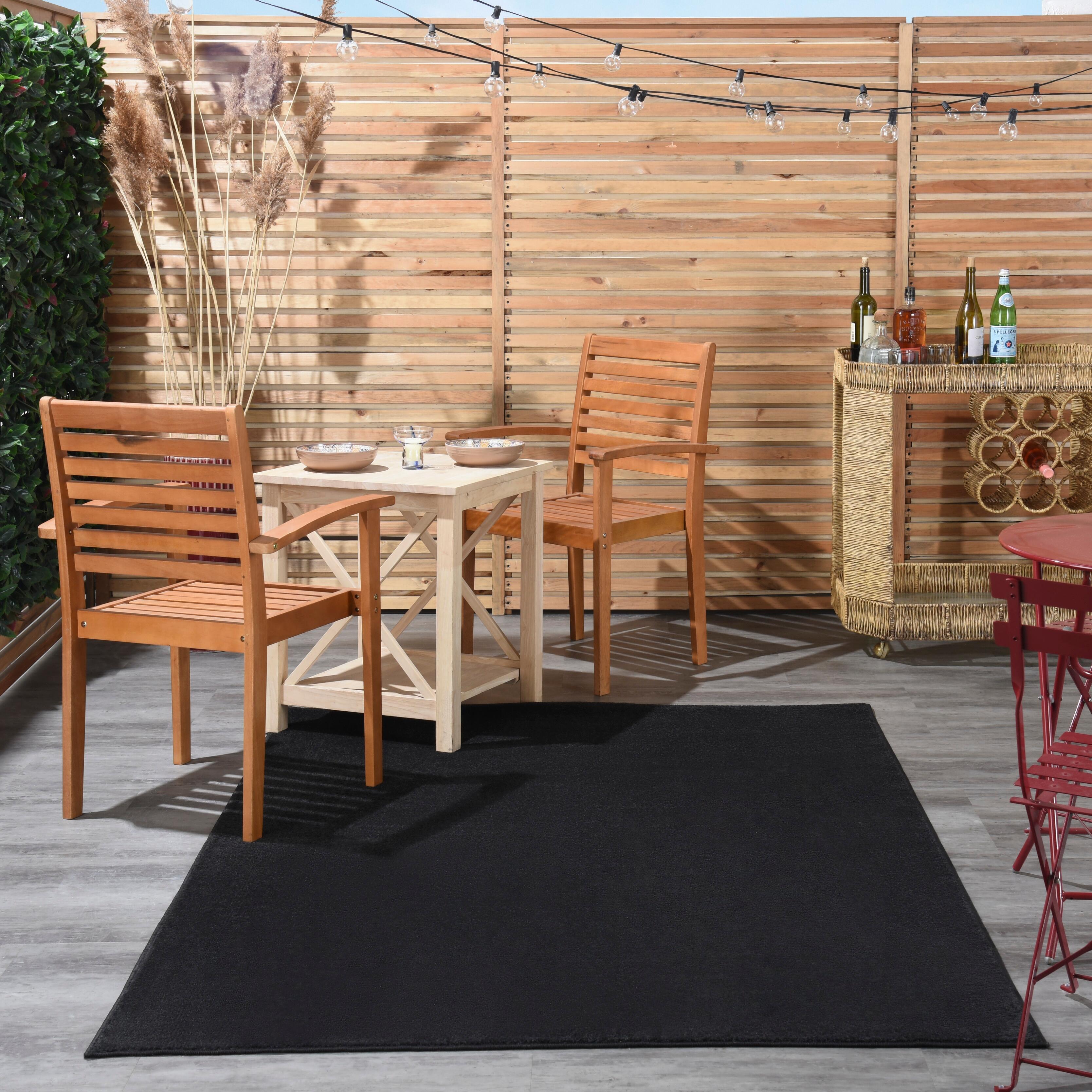 Nourison Home Nourison Nourison Essentials 4' x 6' Black Outdoor Indoor/Outdoor Rug, Black, rollover