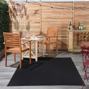 Nourison Home Nourison Nourison Essentials 4' x 6' Black Outdoor Indoor/Outdoor Rug, Black, rollover