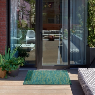 Nourison Home Nourison Nourison Essentials 2' x 4' Blue Green Outdoor Indoor/Outdoor Rug, Blue/Green, rollover