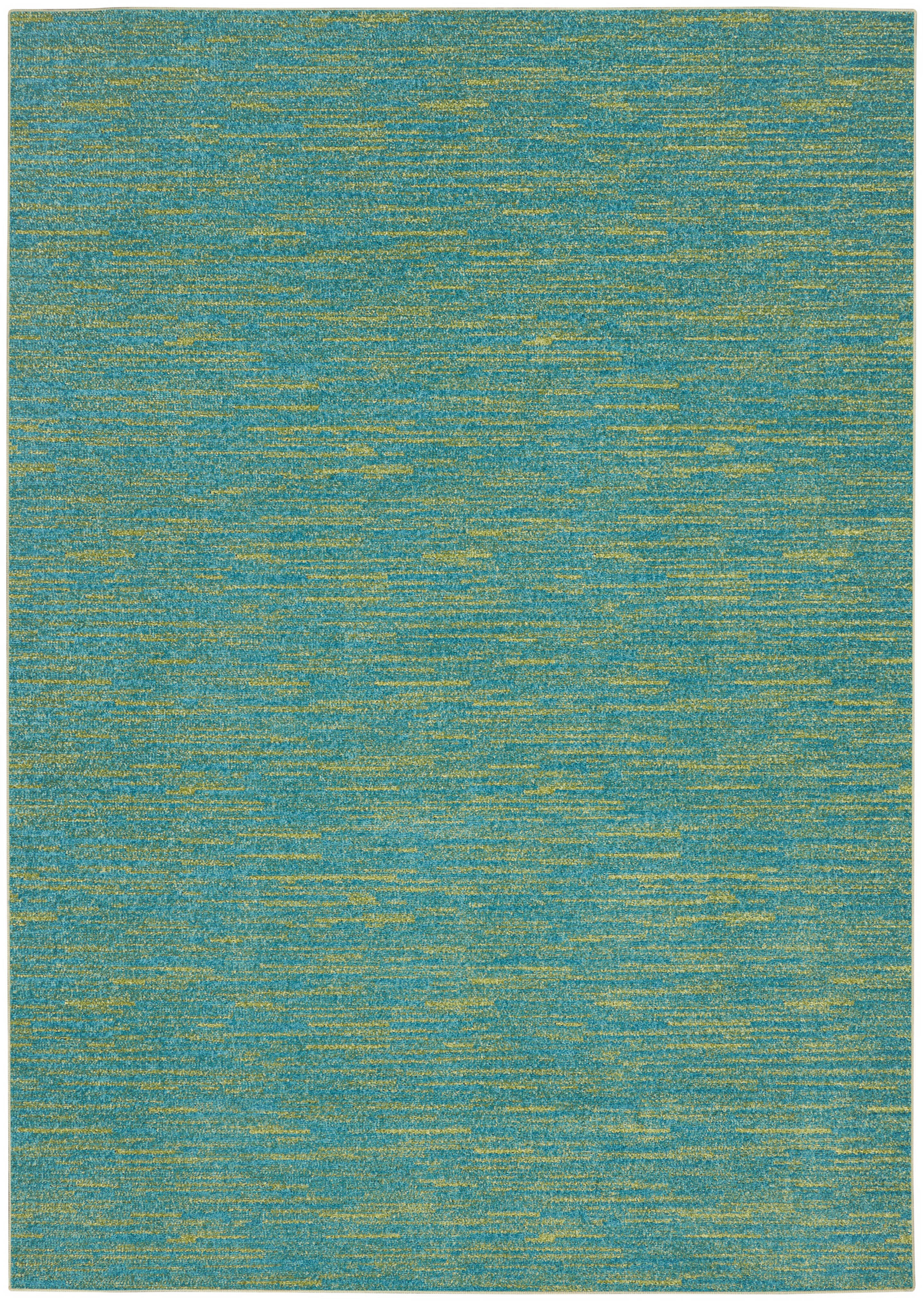 Nourison Home Nourison Nourison Essentials 4' x 6' Blue Green Outdoor Indoor/Outdoor Rug, Blue/Green, large