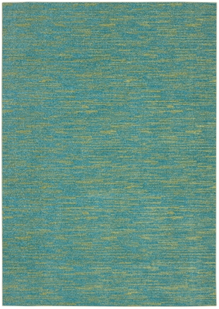 Nourison Home Nourison Nourison Essentials 4' x 6' Blue Green Outdoor Indoor/Outdoor Rug, Blue/Green, large