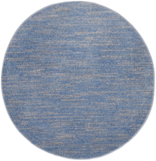 Nourison Home Nourison Nourison Essentials 4' x round Blue/Grey Outdoor Indoor/Outdoor Rug, Blue/Gray, large
