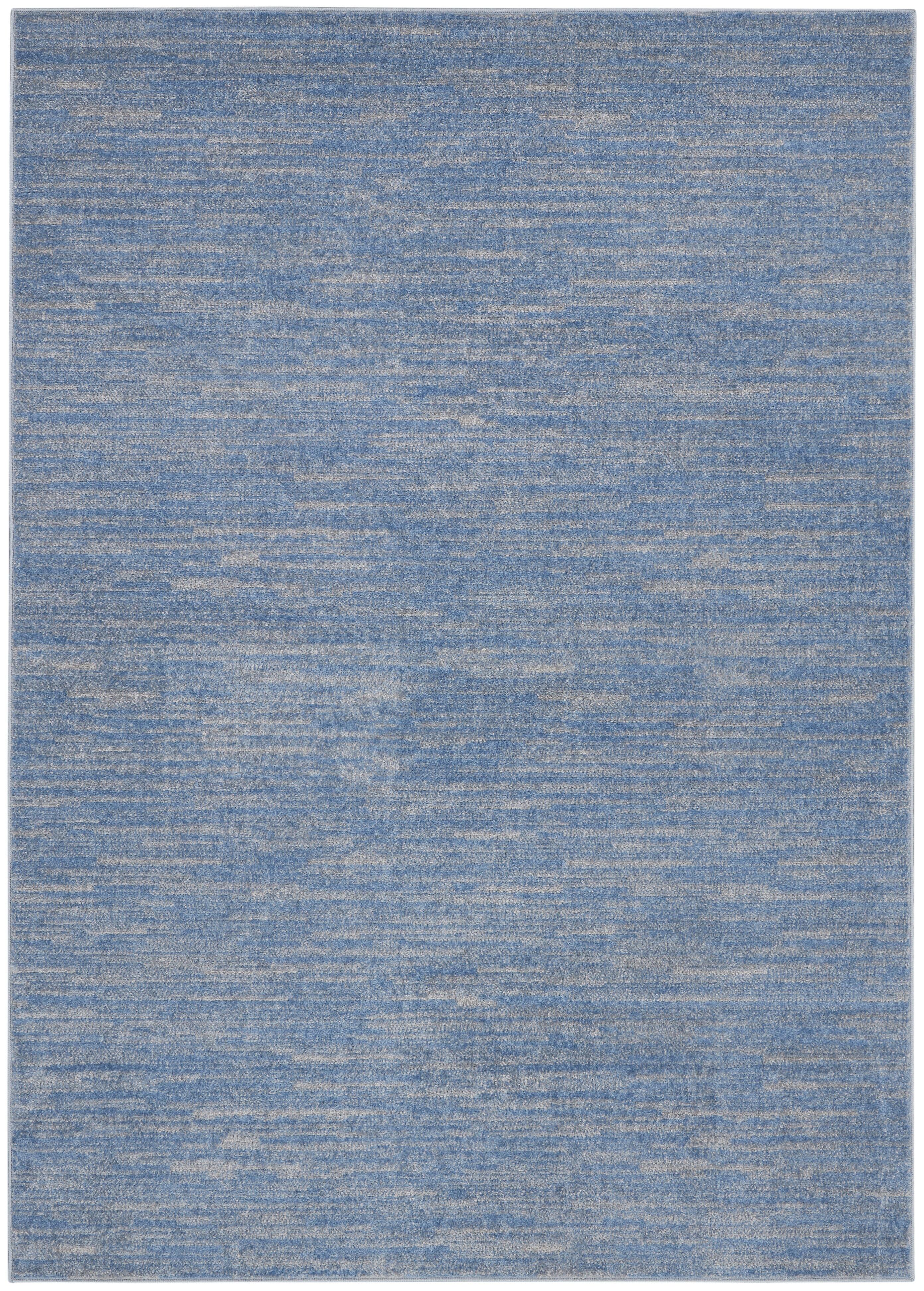 Nourison Home Nourison Nourison Essentials 6' x 9' Blue/Grey Outdoor Indoor/Outdoor Rug, Blue/Gray, large