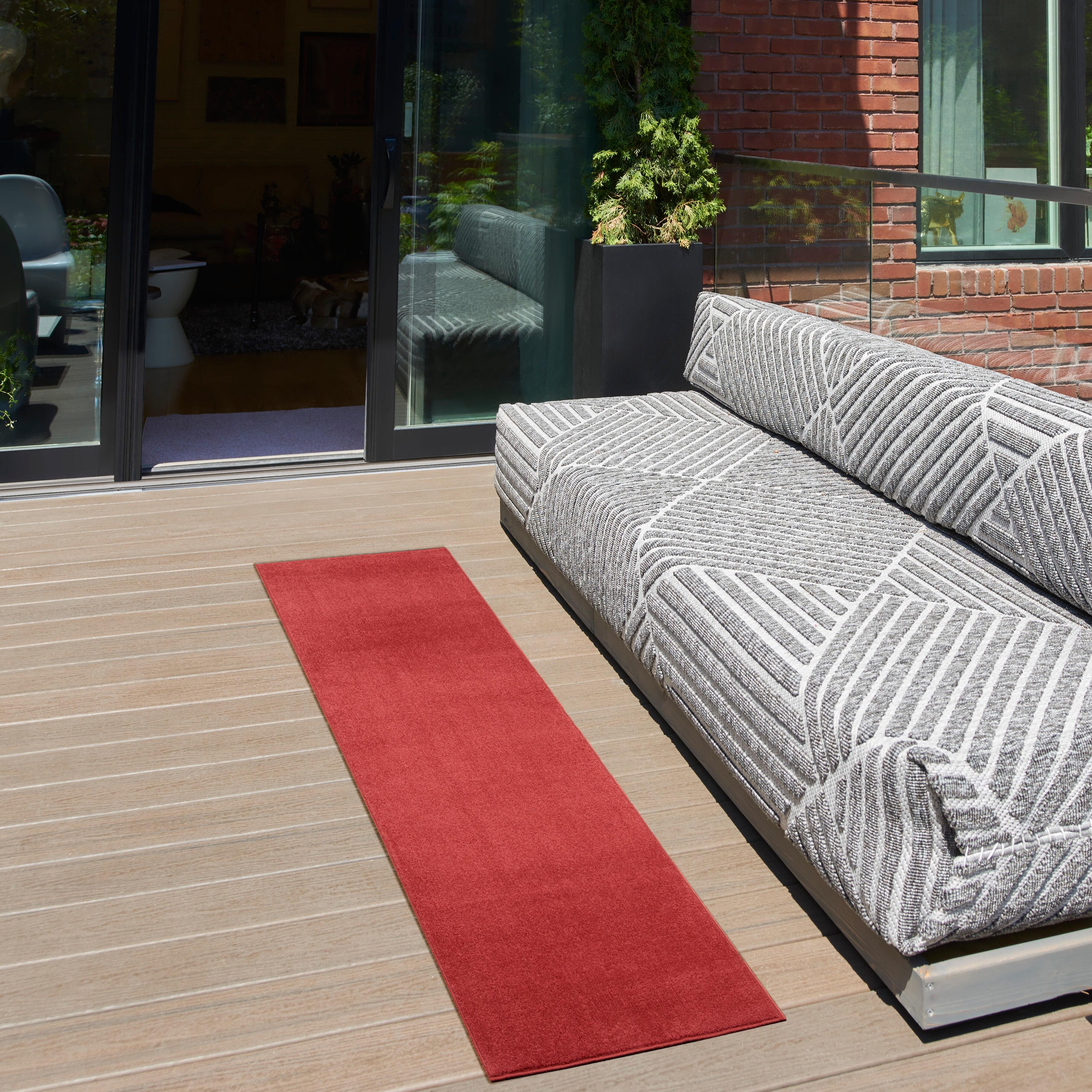 Nourison Home Nourison Nourison Essentials 2' x 6' Brick Red Outdoor Indoor/Outdoor Rug, Brick, rollover