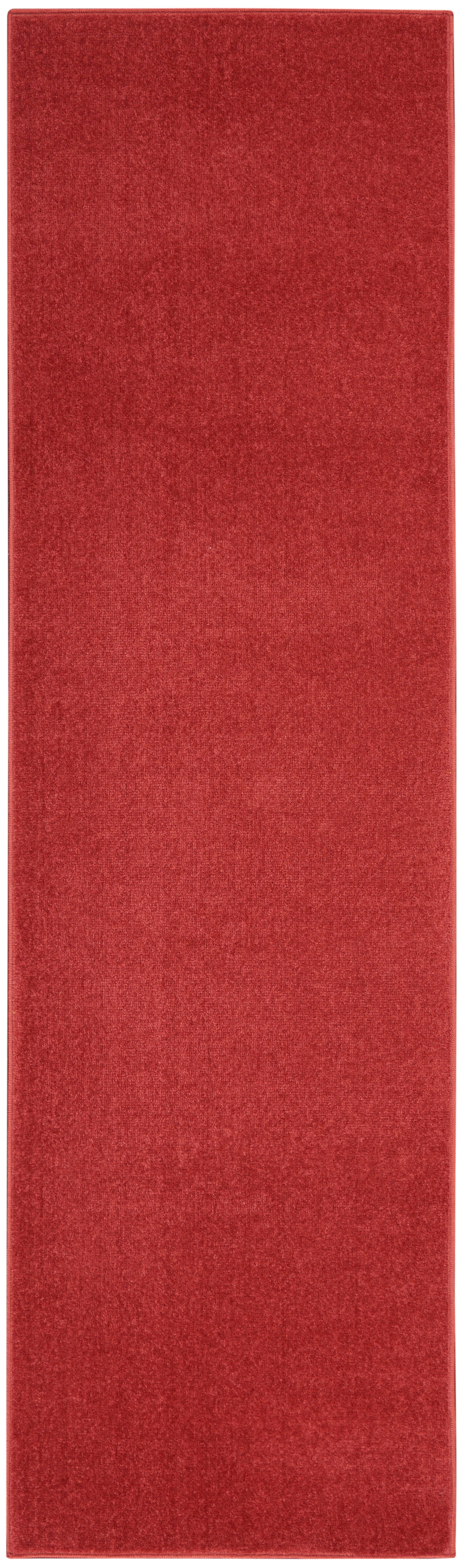 Nourison Home Nourison Nourison Essentials 2'2" x 7'6" Brick Red Outdoor Indoor/Outdoor Rug, Brick, large