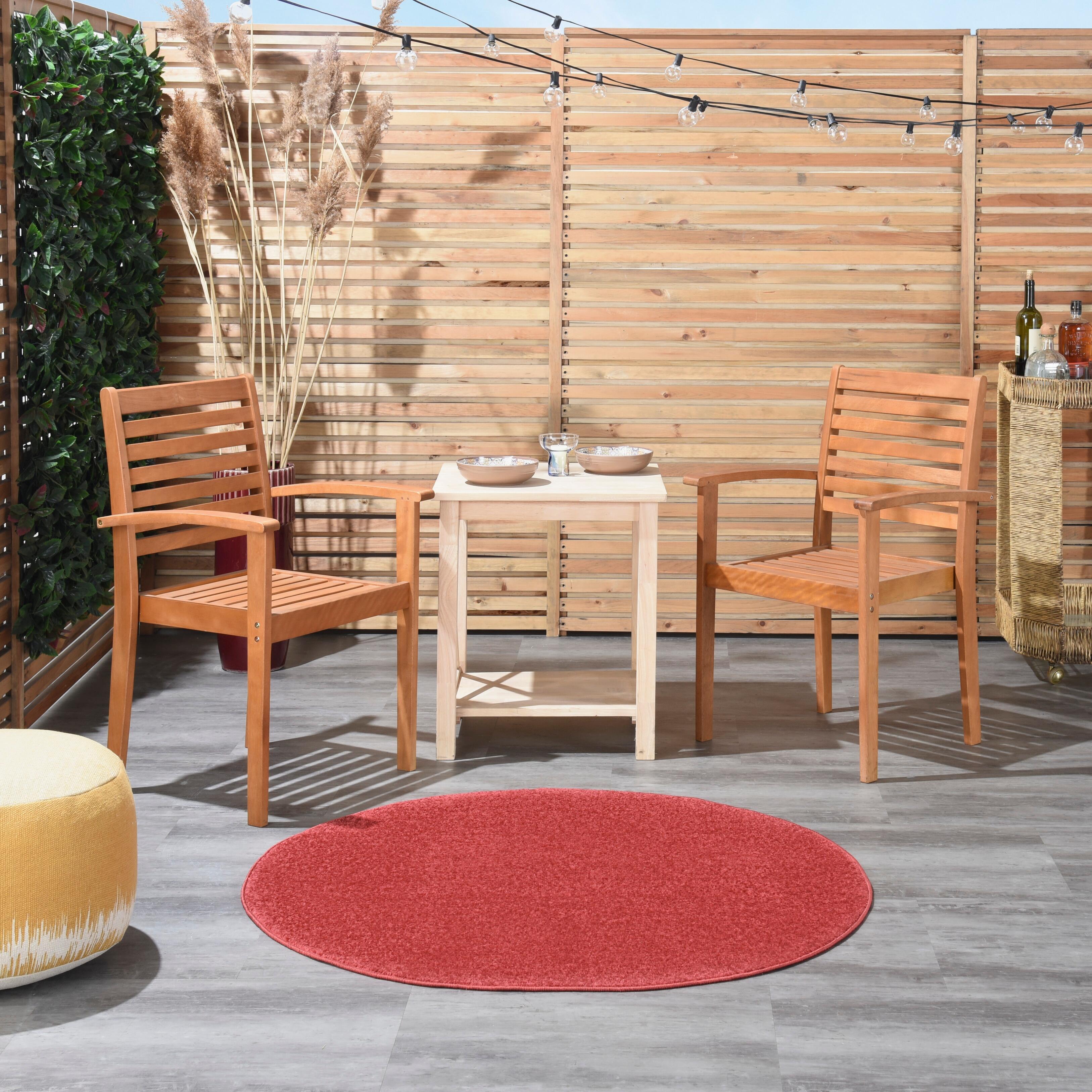 Nourison Home Nourison Nourison Essentials 4' x round Brick Red Outdoor Indoor/Outdoor Rug, Brick, rollover