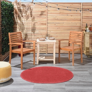 Nourison Home Nourison Nourison Essentials 4' x round Brick Red Outdoor Indoor/Outdoor Rug, Brick, rollover