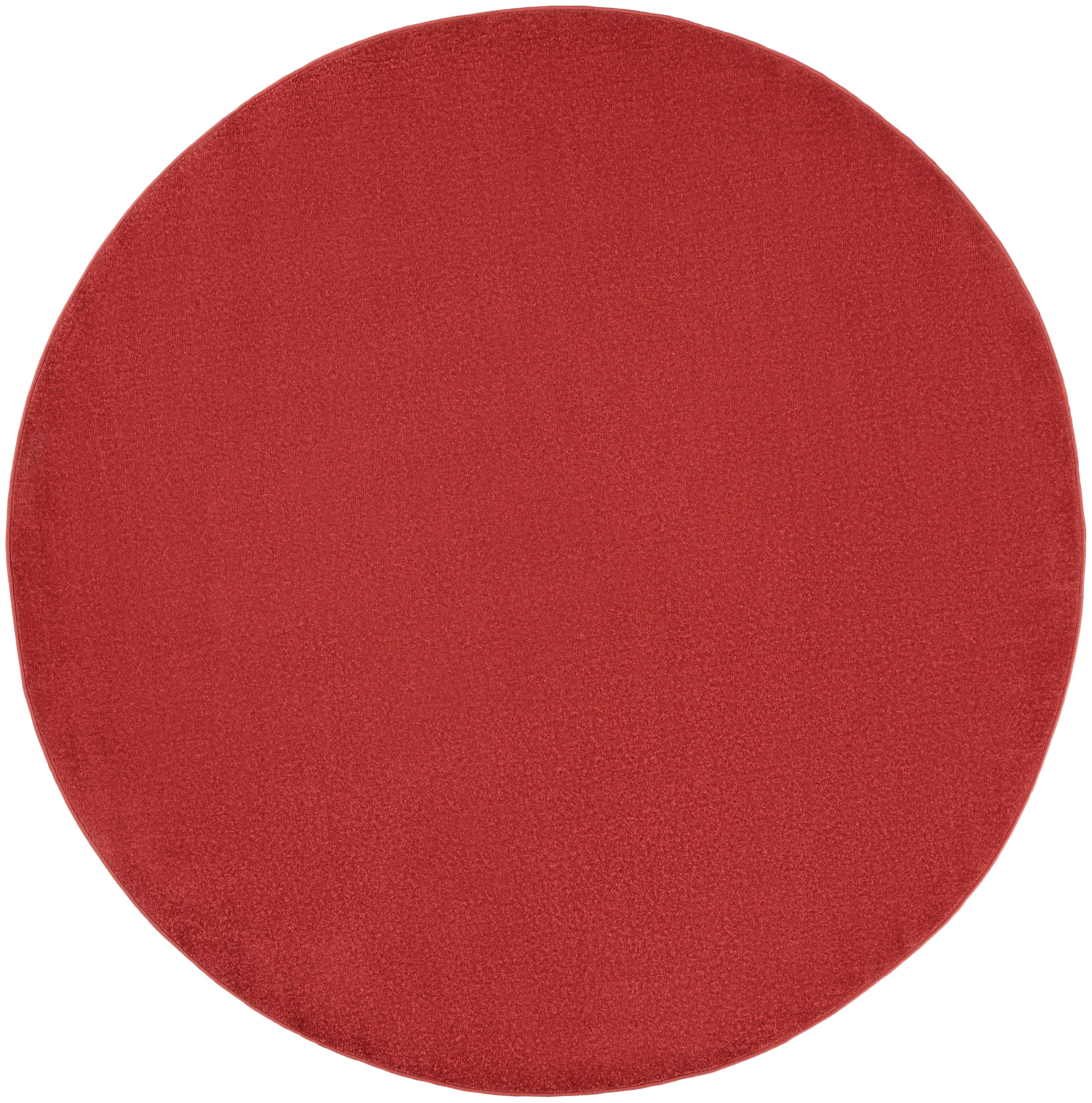Nourison Home Nourison Nourison Essentials 6' x ROUND Brick Red Outdoor Indoor/Outdoor Rug, Brick, large