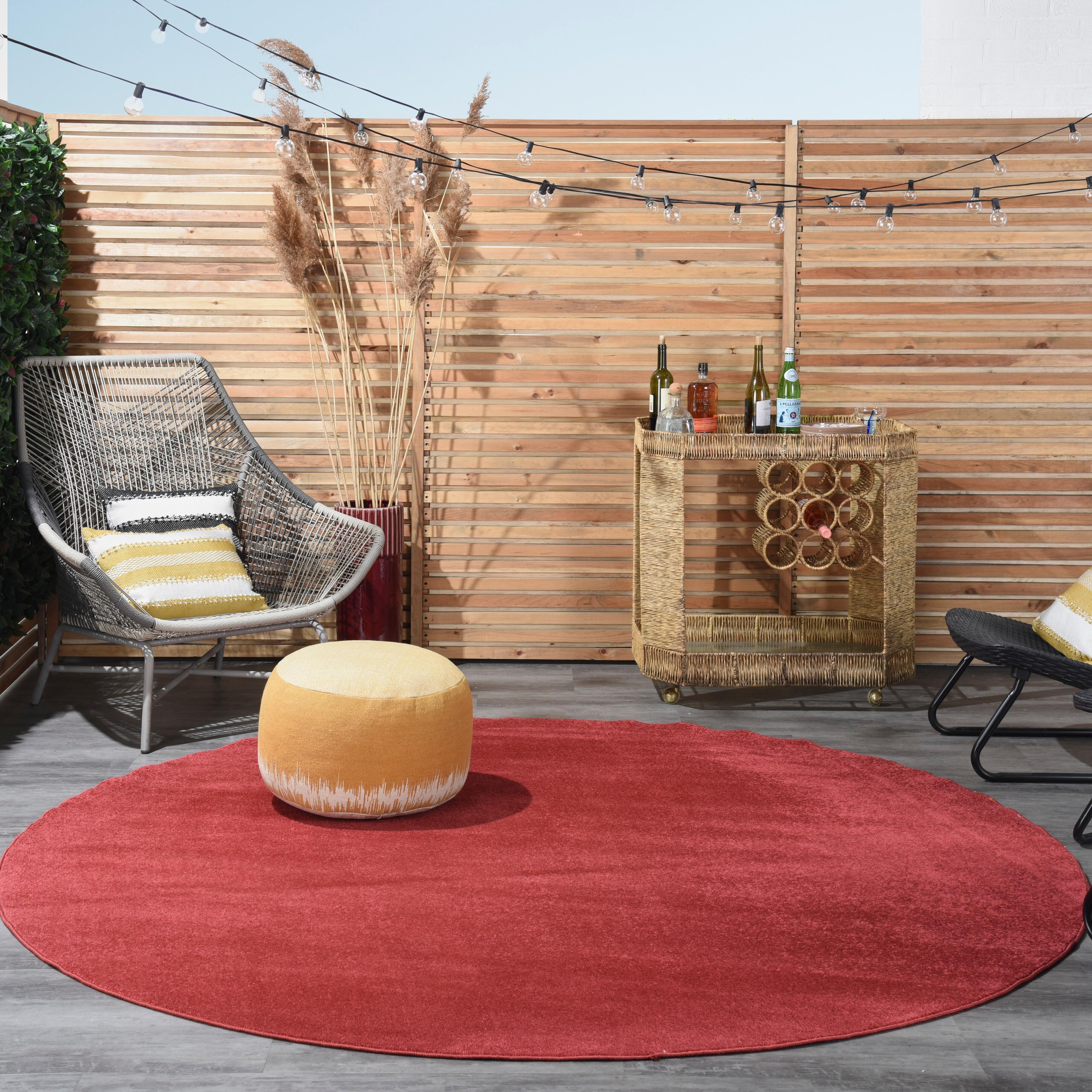 Nourison Home Nourison Nourison Essentials 8' x round Brick Red Outdoor Indoor/Outdoor Rug, Brick, rollover