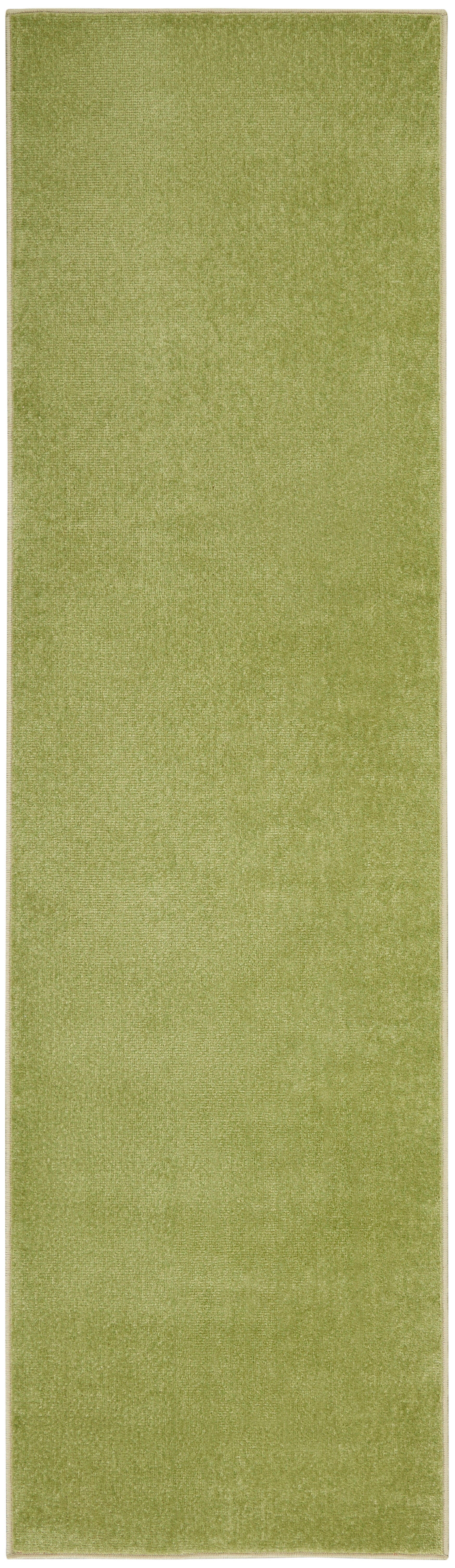 Nourison Home Nourison Nourison Essentials 2'2" x 10' Green Outdoor Indoor/Outdoor Rug, Green, large