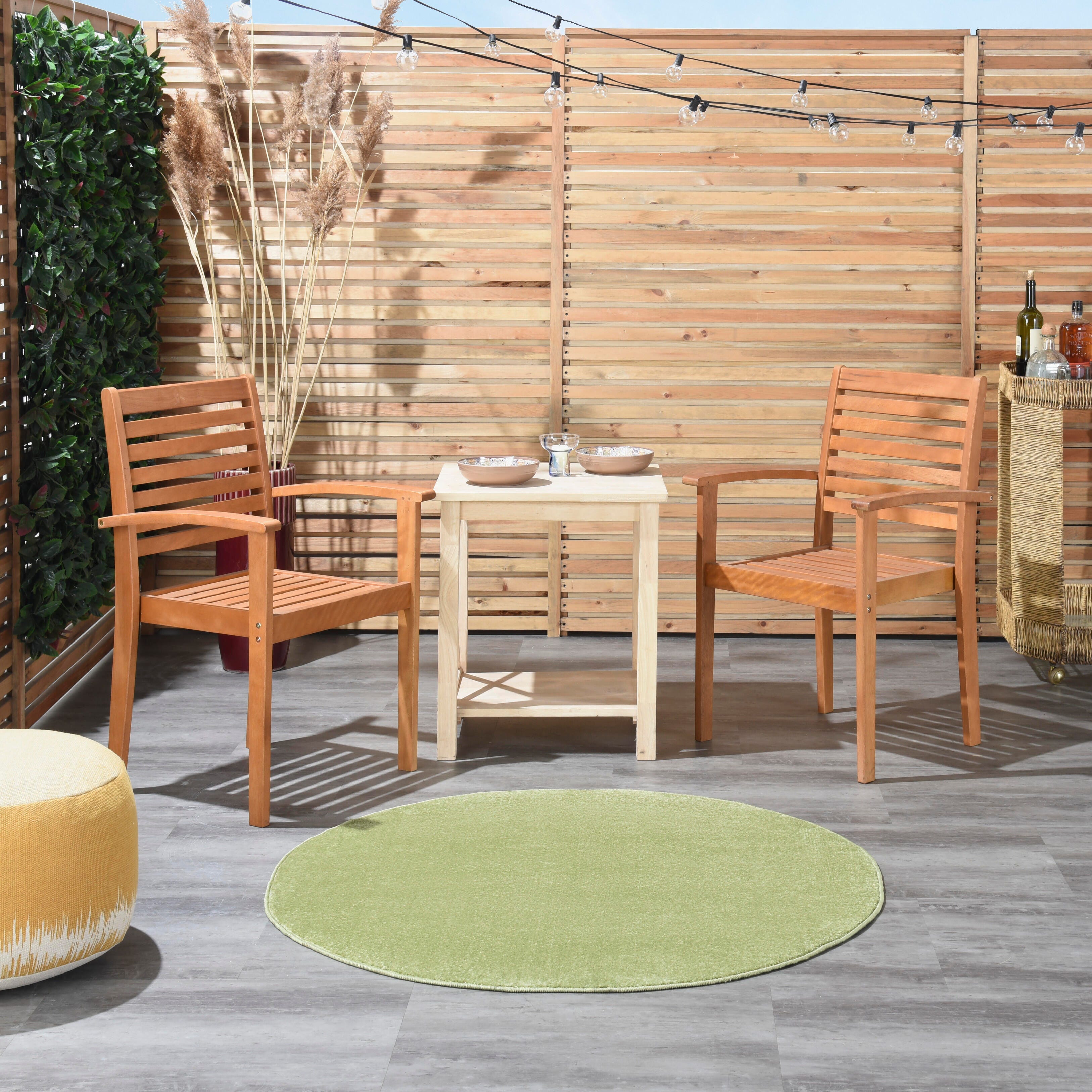 Nourison Home Nourison Nourison Essentials 4' x round Green Outdoor Indoor/Outdoor Rug, Green, rollover