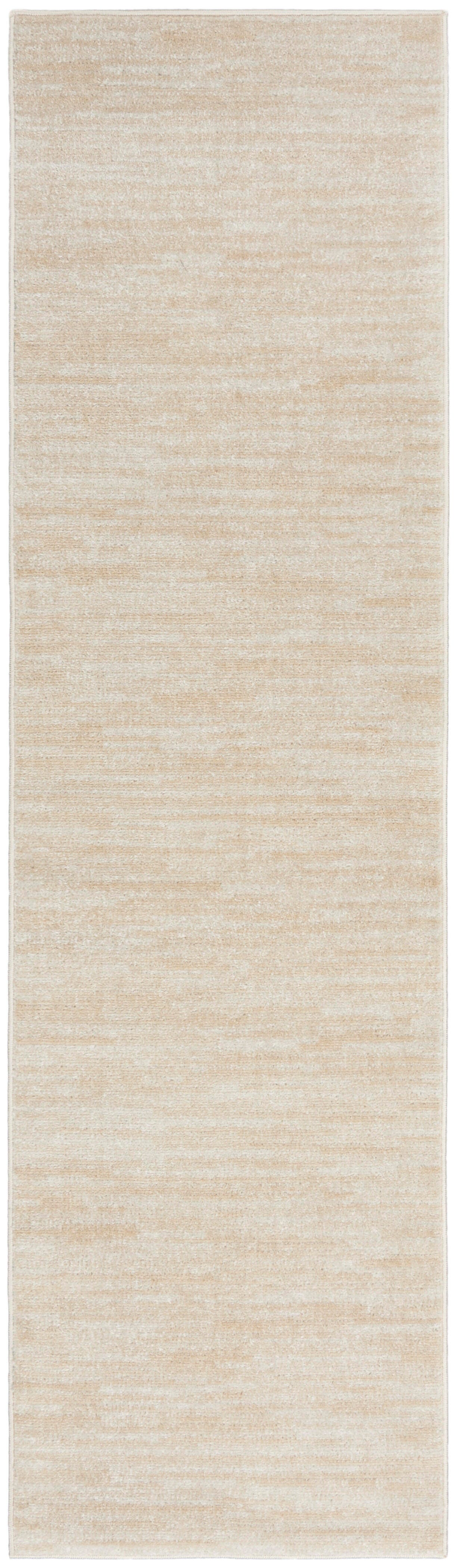 Nourison Home Nourison Nourison Essentials 2'2" x 7'6" Ivory Beige Outdoor Indoor/Outdoor Rug, Cream, large