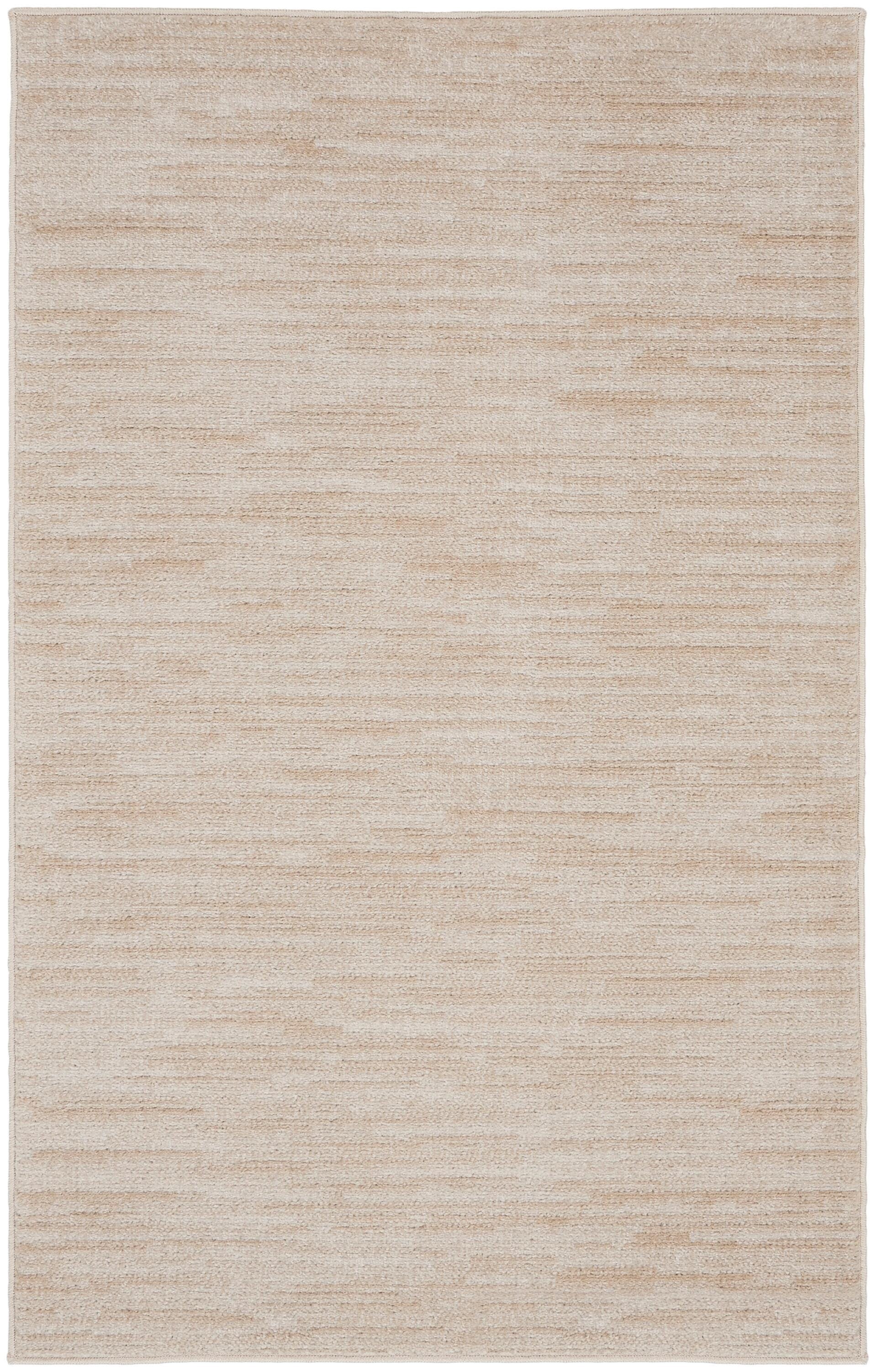 Nourison Home Nourison Nourison Essentials 3' x 5' Ivory Beige Outdoor Indoor/Outdoor Rug, Cream, large