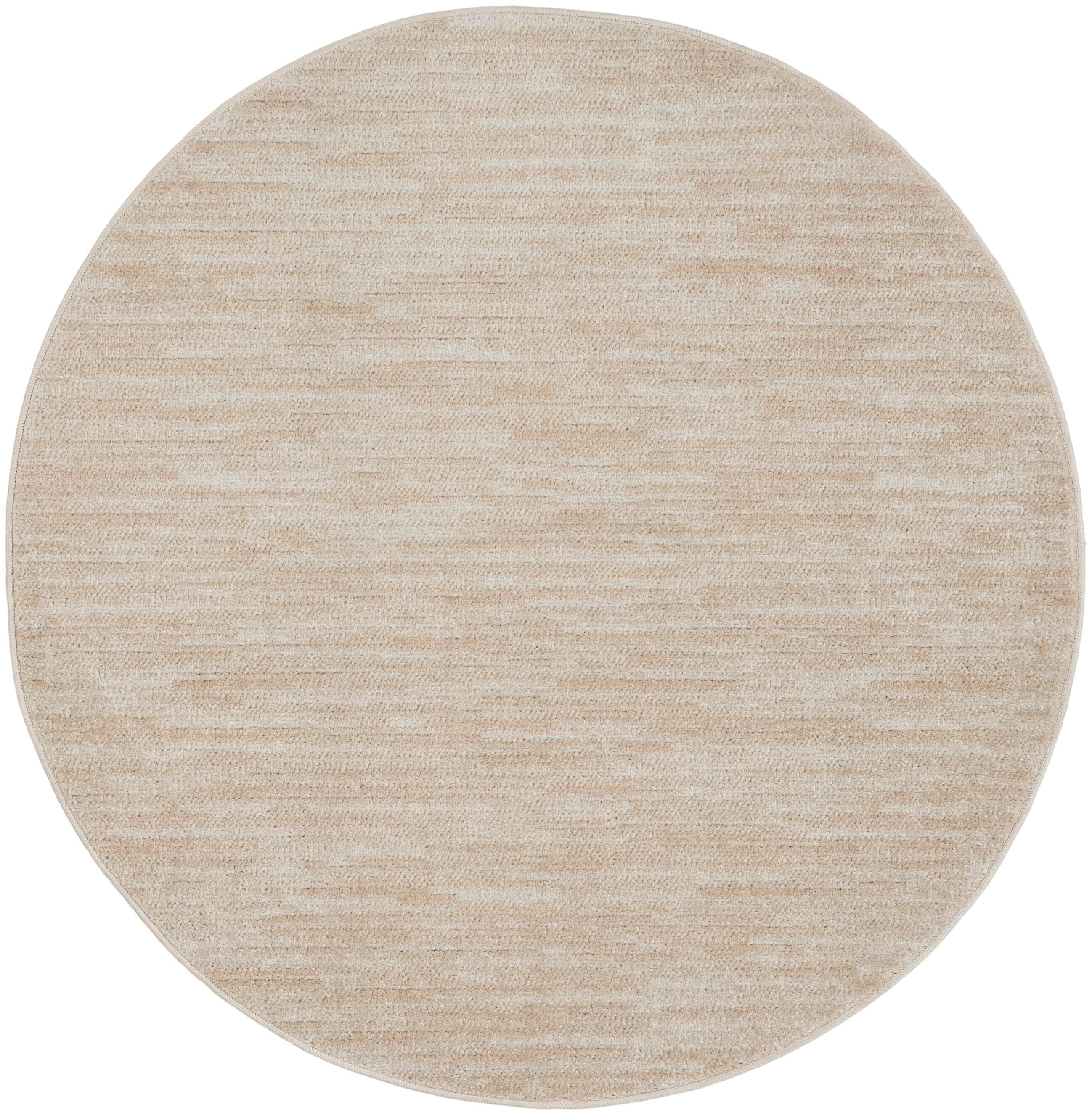 Nourison Home Nourison Nourison Essentials 4' x round Ivory Beige Outdoor Indoor/Outdoor Rug, Cream, large