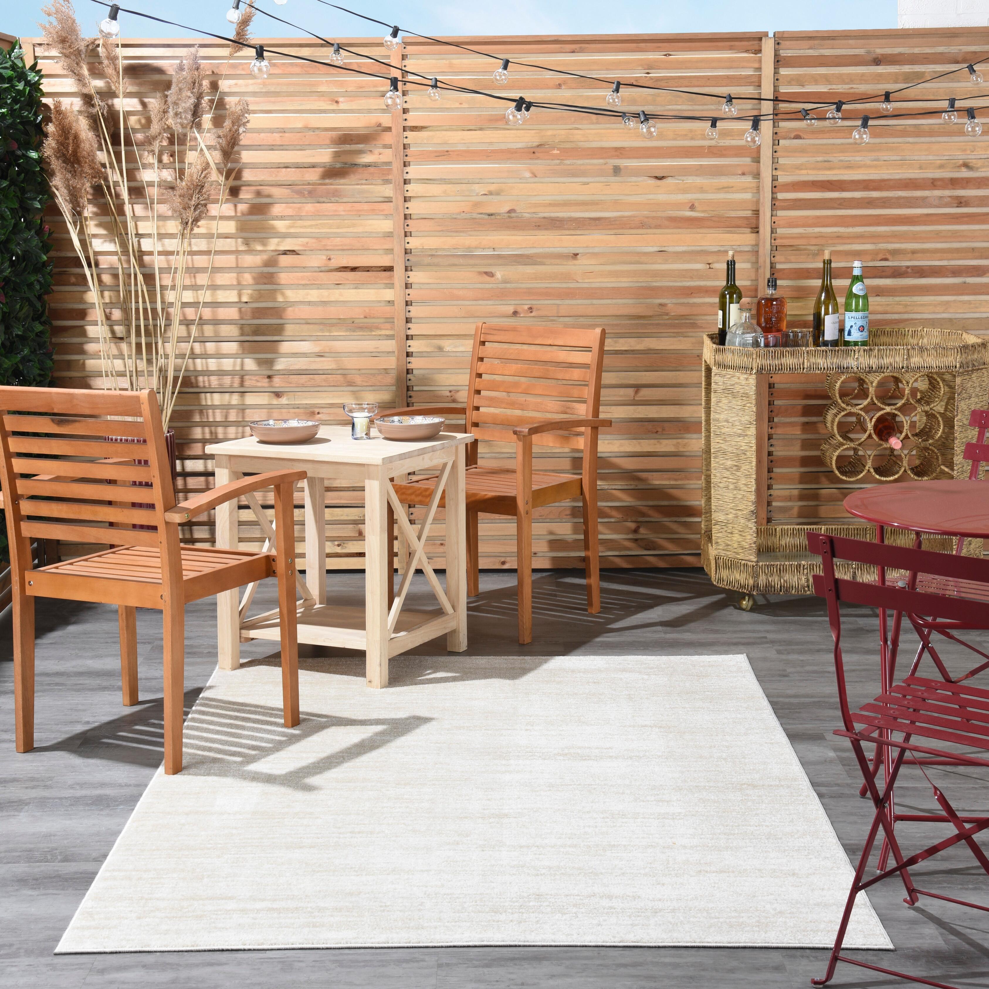 Nourison Home Nourison Nourison Essentials 4' x 6' Ivory Beige Outdoor Indoor/Outdoor Rug, Cream, rollover