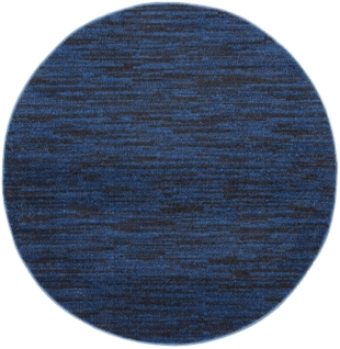 Nourison Home Nourison Nourison Essentials 4' x round Midnight Blue Outdoor Indoor/Outdoor Rug, Midnight Blue, large