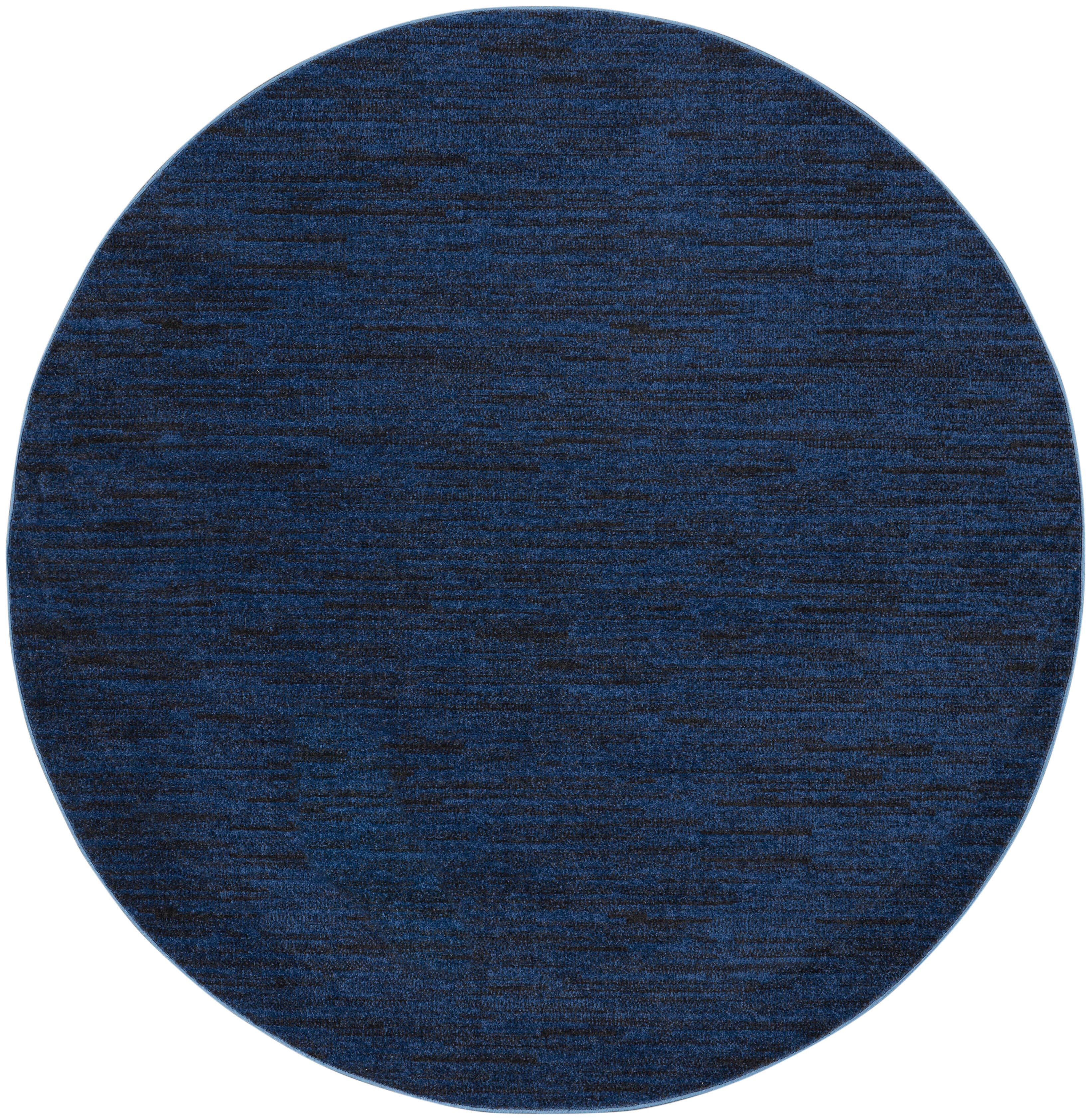 Nourison Home Nourison Nourison Essentials 6' x ROUND Midnight Blue Outdoor Indoor/Outdoor Rug, Midnight Blue, large