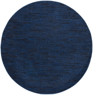 Nourison Home Nourison Nourison Essentials 6' x ROUND Midnight Blue Outdoor Indoor/Outdoor Rug, Midnight Blue, large