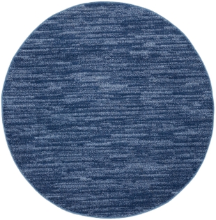 Nourison Home Nourison Nourison Essentials 4' x round Navy Blue Outdoor Indoor/Outdoor Rug, Navy, large