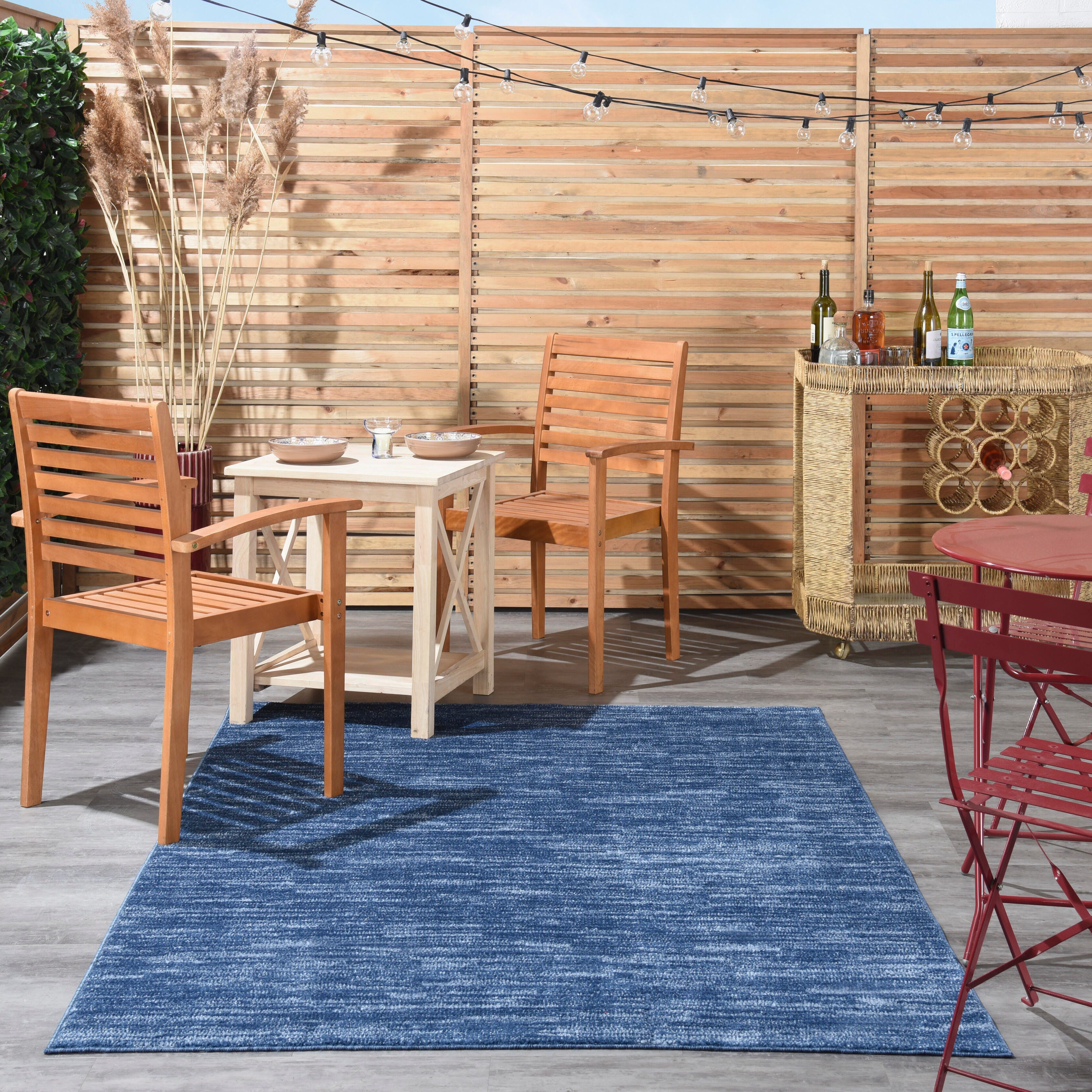 Nourison Home Nourison Nourison Essentials 4' x 6' Navy Blue Outdoor Indoor/Outdoor Rug, Navy, rollover