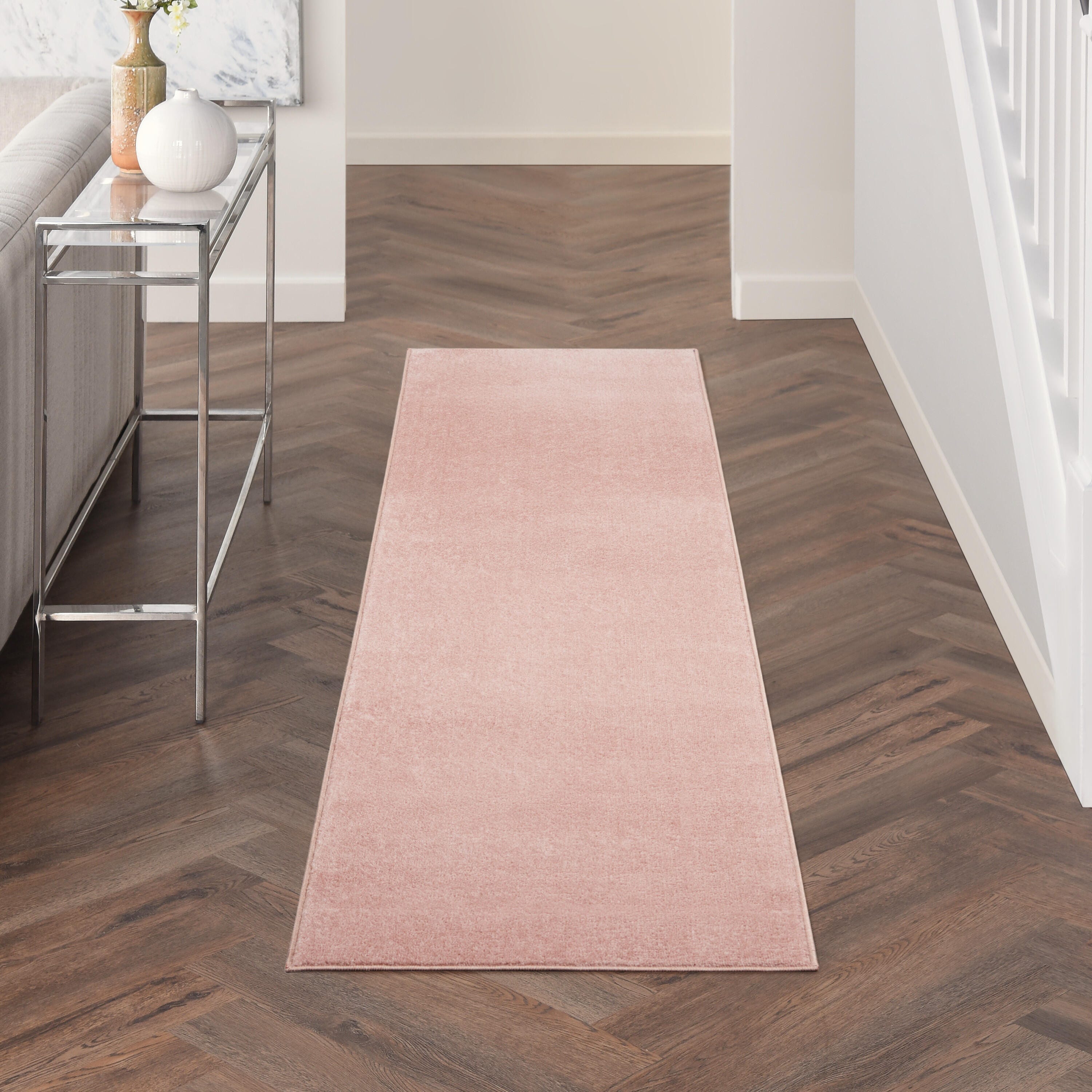 Nourison Home Nourison Nourison Essentials 2'2" x 10' Pink Outdoor Indoor/Outdoor Rug, Pink, rollover