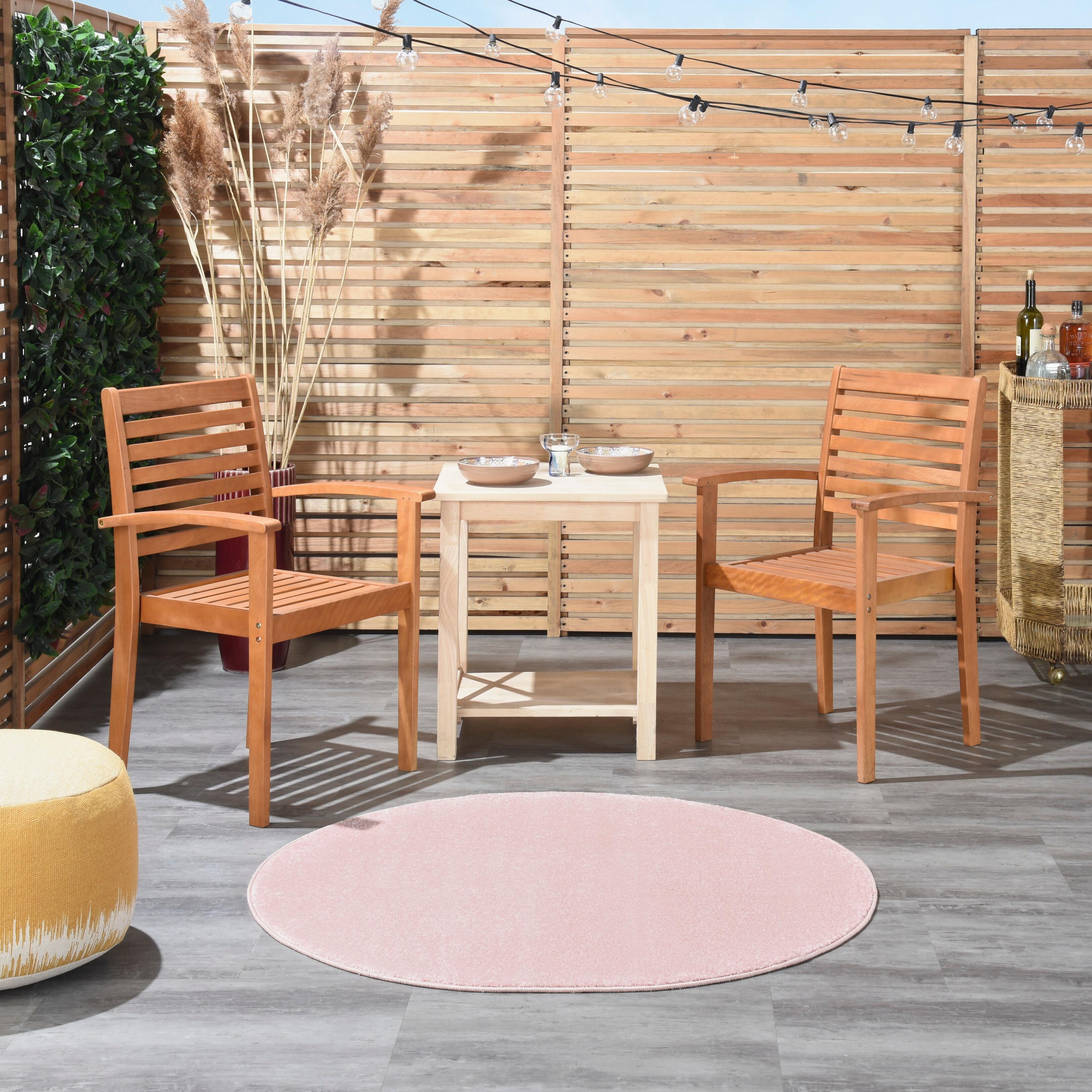 Nourison Home Nourison Nourison Essentials 4' x round Pink Outdoor Indoor/Outdoor Rug, Pink, rollover