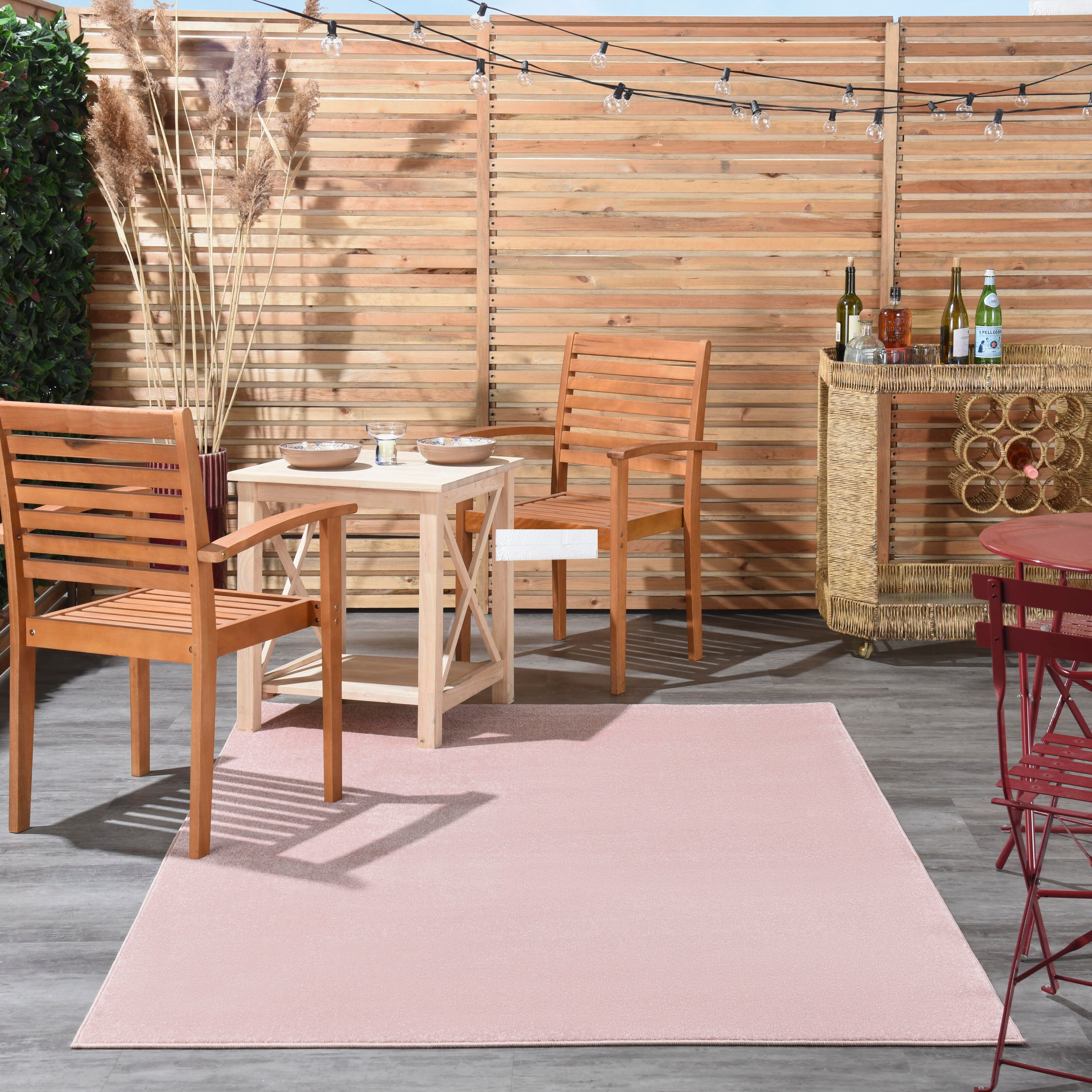Nourison Home Nourison Nourison Essentials 6' x 9' Pink Outdoor Indoor/Outdoor Rug, Pink, rollover
