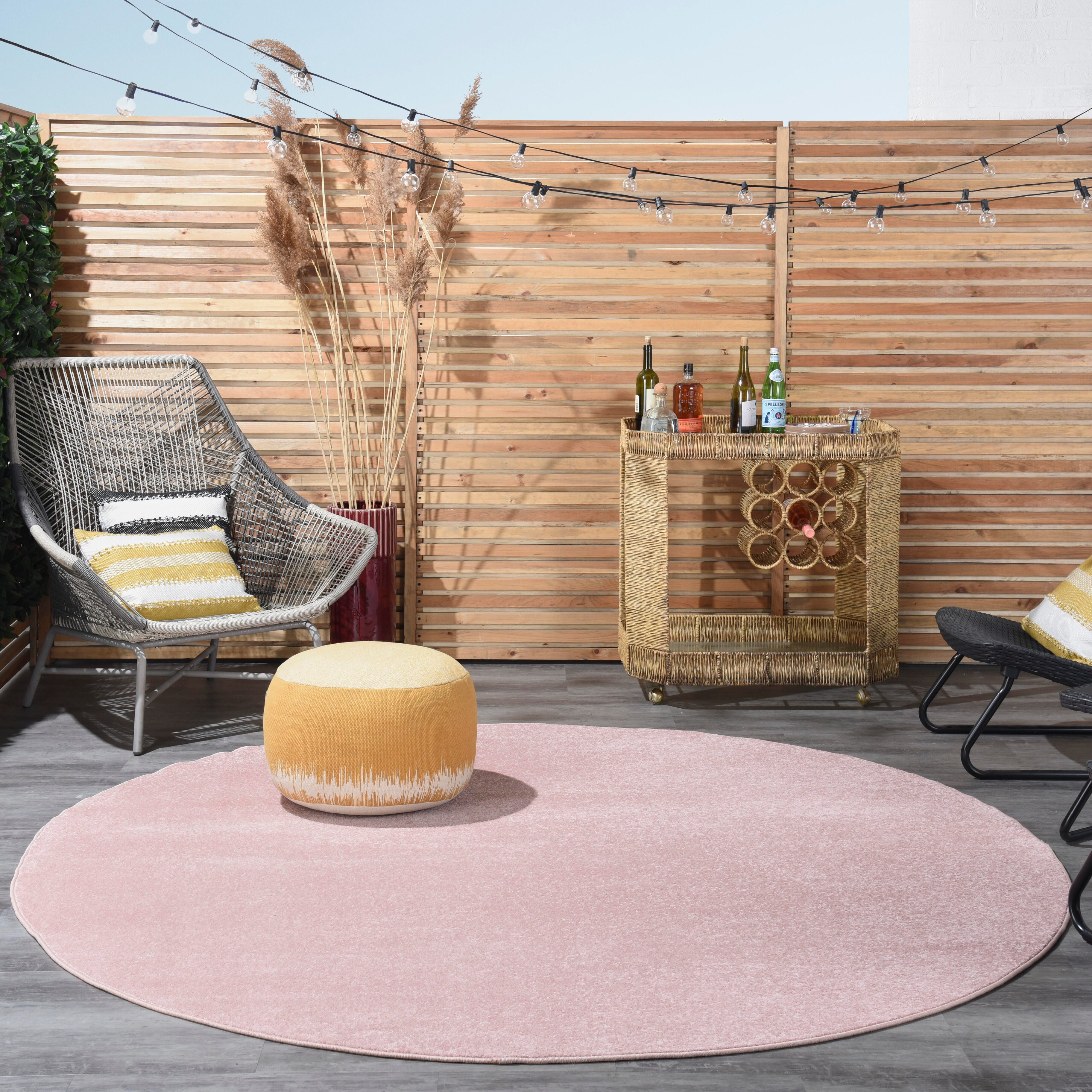 Nourison Home Nourison Nourison Essentials 8' x round Pink Outdoor Indoor/Outdoor Rug, Pink, rollover